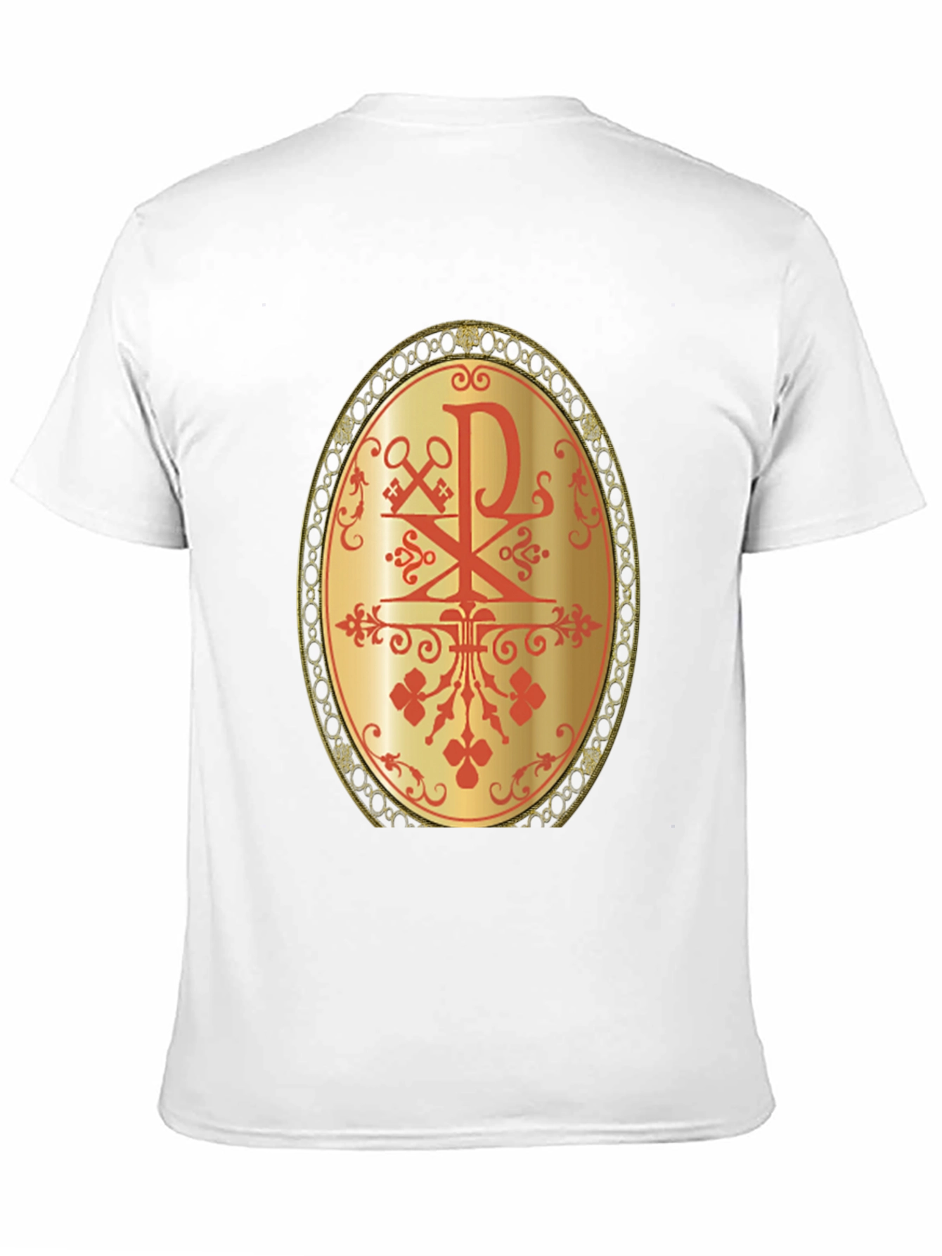 Religious Chi Rho Graphic Tee - Black