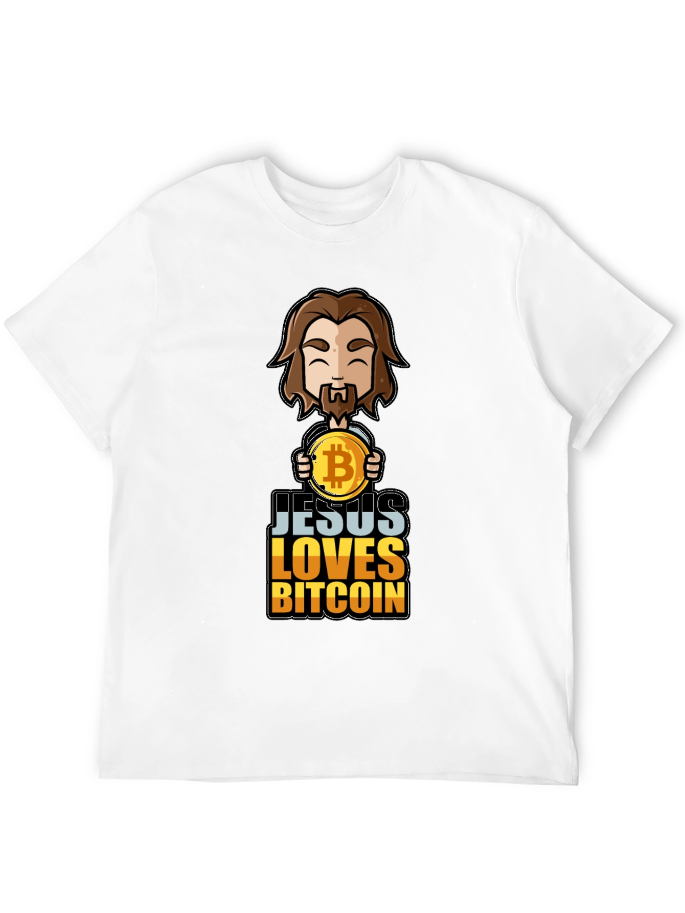 Jesus Loves Bitcoin Graphic T-Shirt