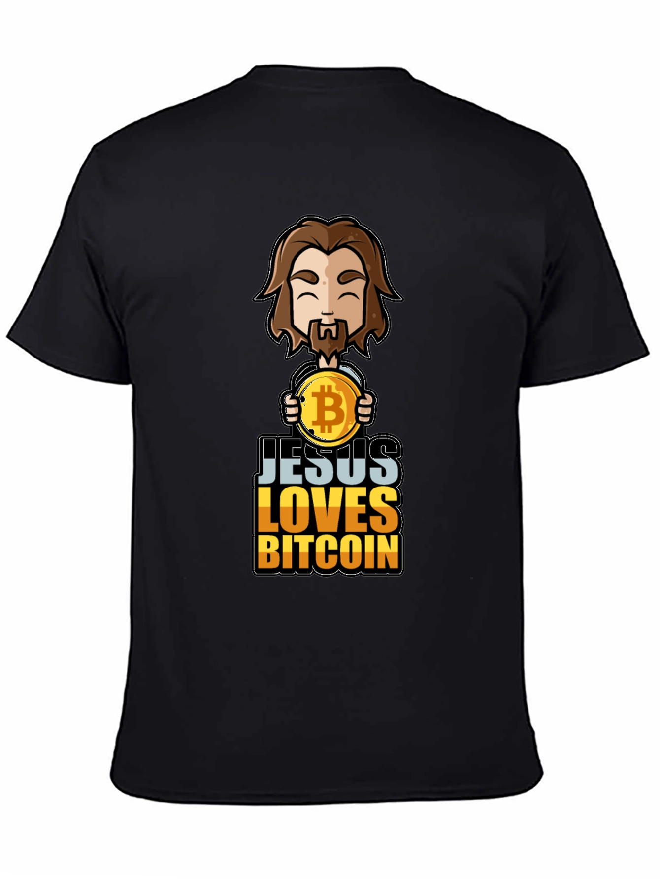 Jesus Loves Bitcoin Graphic T-Shirt