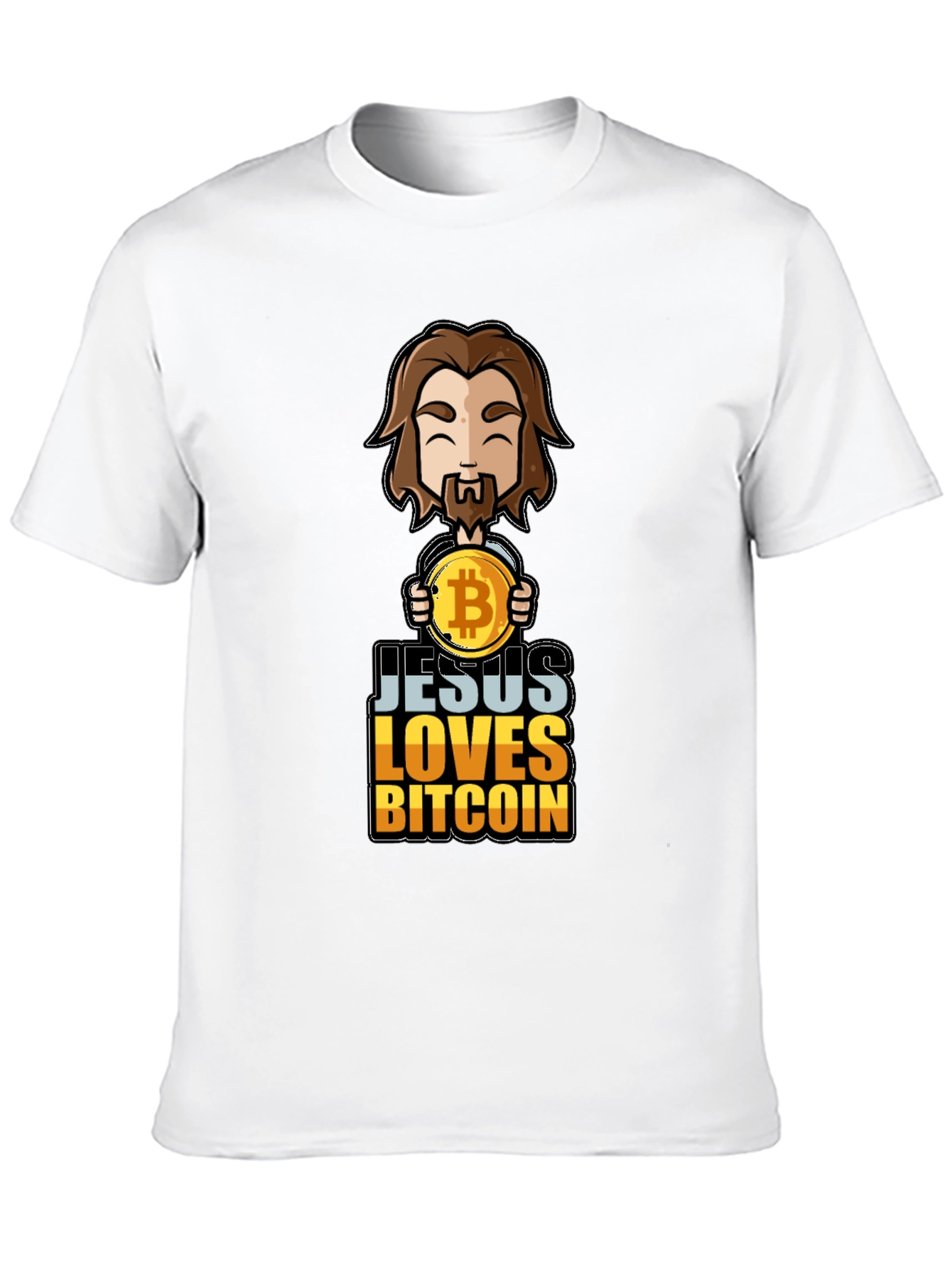Jesus Loves Bitcoin Graphic T-Shirt