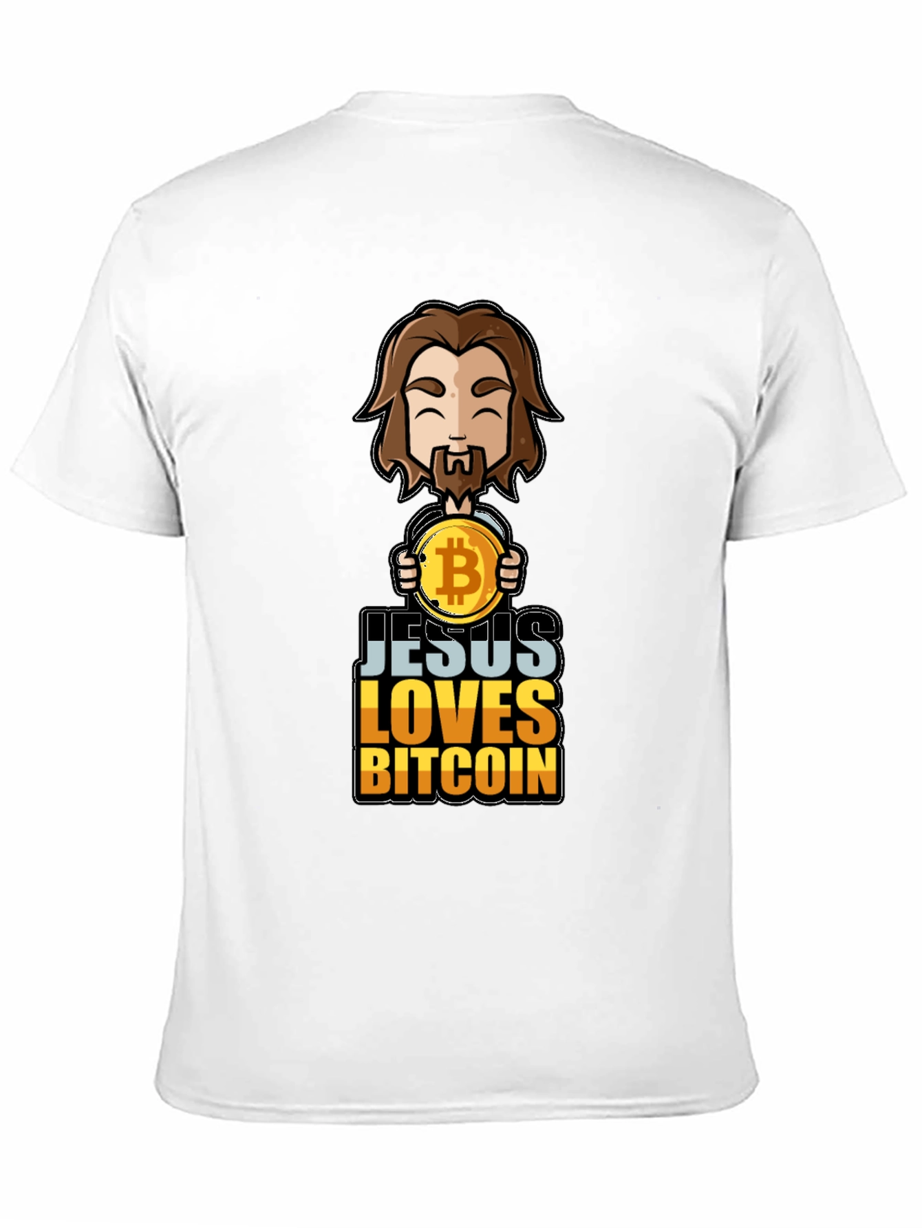 Jesus Loves Bitcoin Graphic T-Shirt