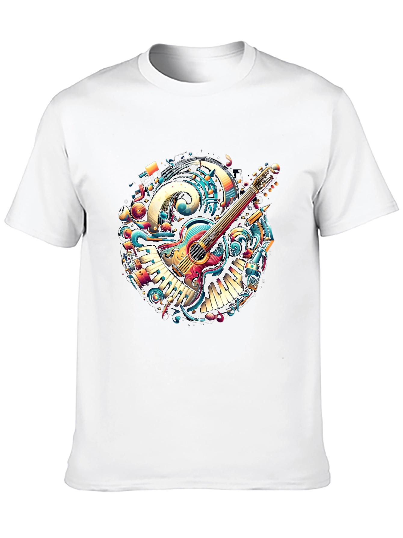 Musical Guitar T-Shirt - Vivid Graphic Tee