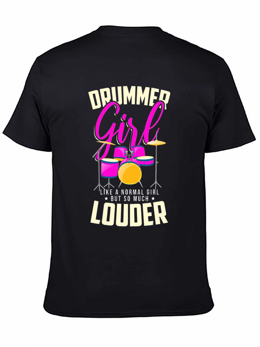 Drummer Girl T-Shirt - Loud & Proud Music Tee
