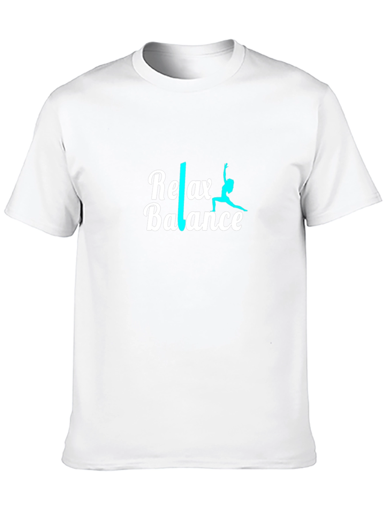 Relax Balance Black T-Shirt Yoga Meditation