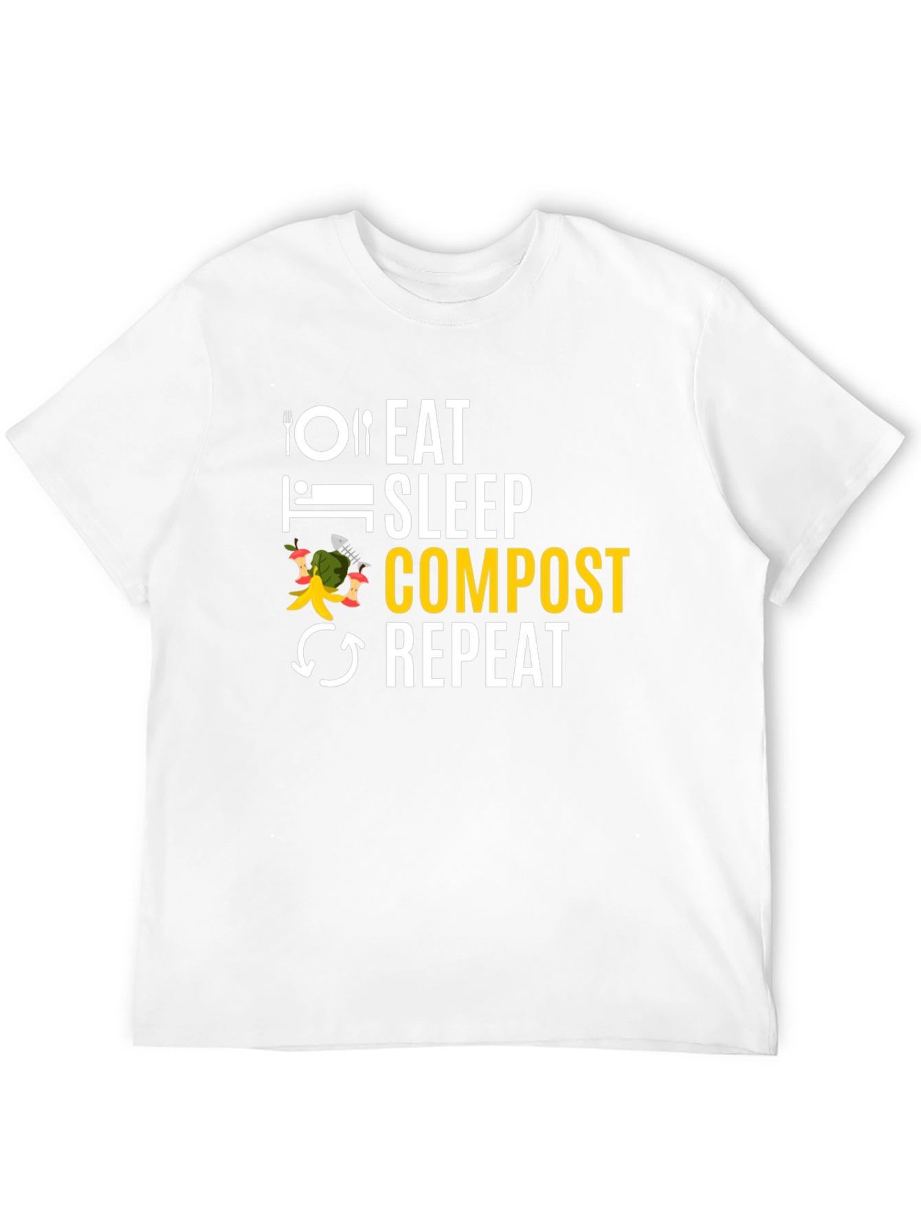Eat Sleep Compost Repeat Black T-Shirt