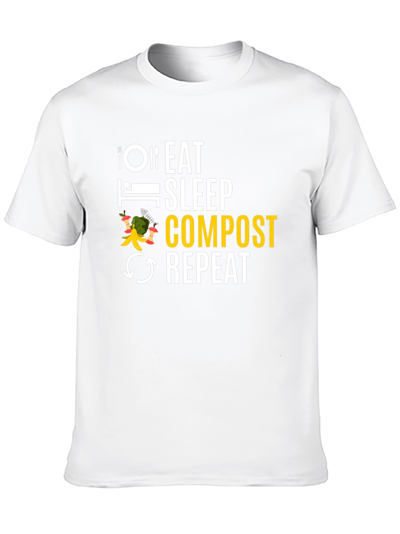 Eat Sleep Compost Repeat Black T-Shirt