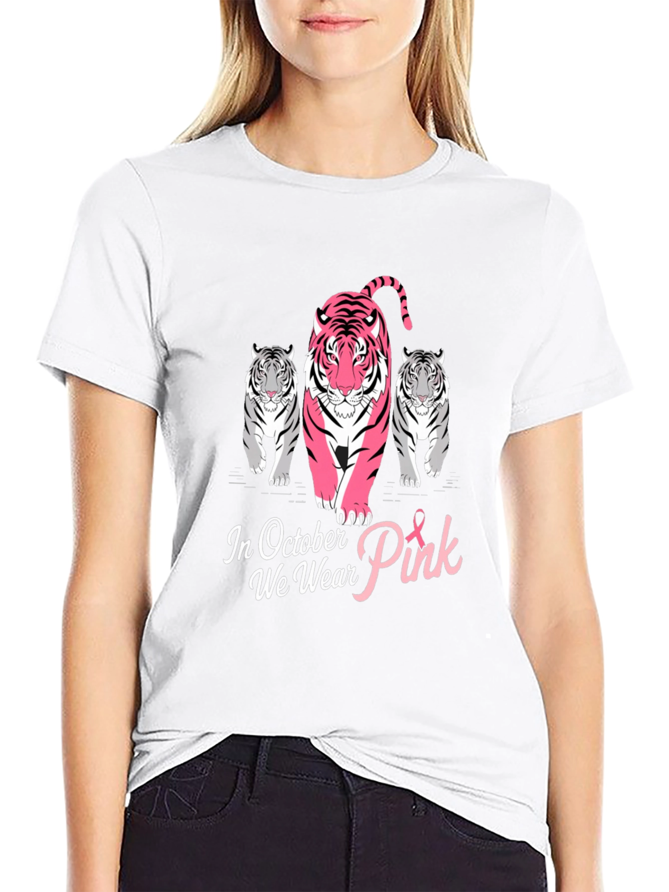 October We Wear Pink Tiger T-Shirt