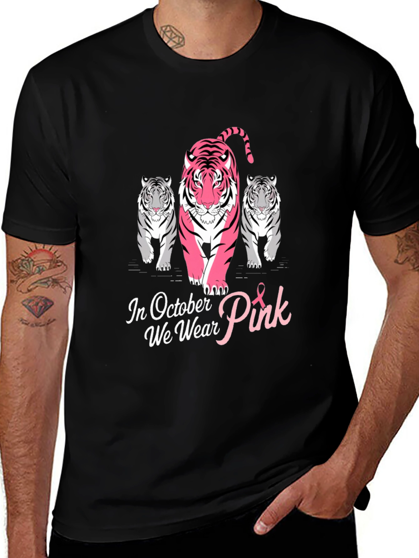 October We Wear Pink Tiger T-Shirt
