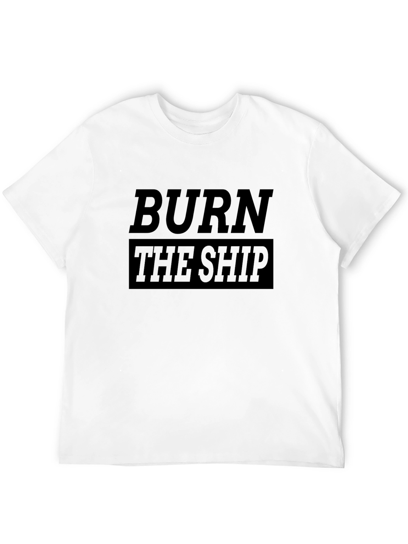 Burn the Ship Graphic Tee - Black Cotton T-Shirt