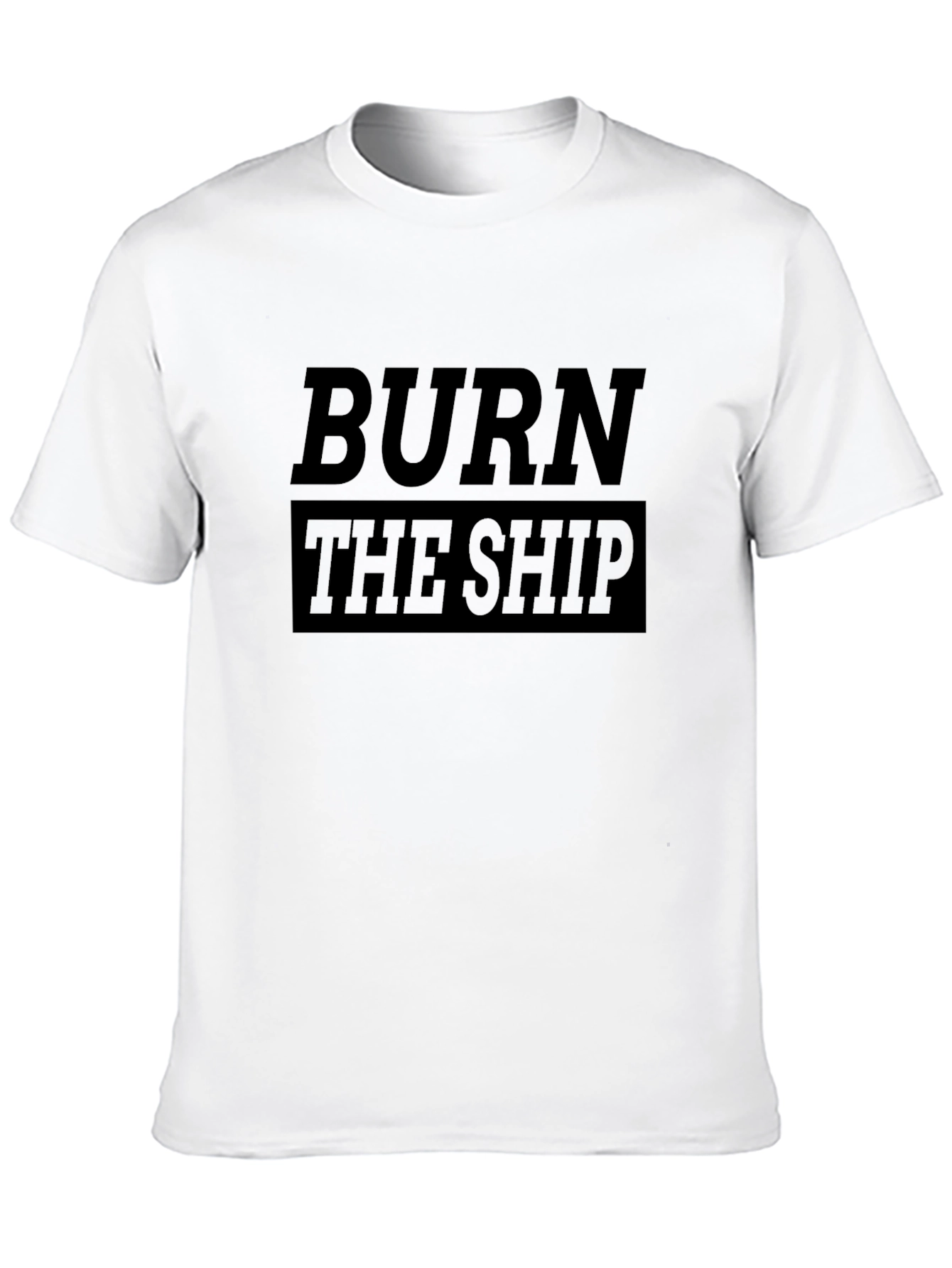 Burn the Ship Graphic Tee - Black Cotton T-Shirt