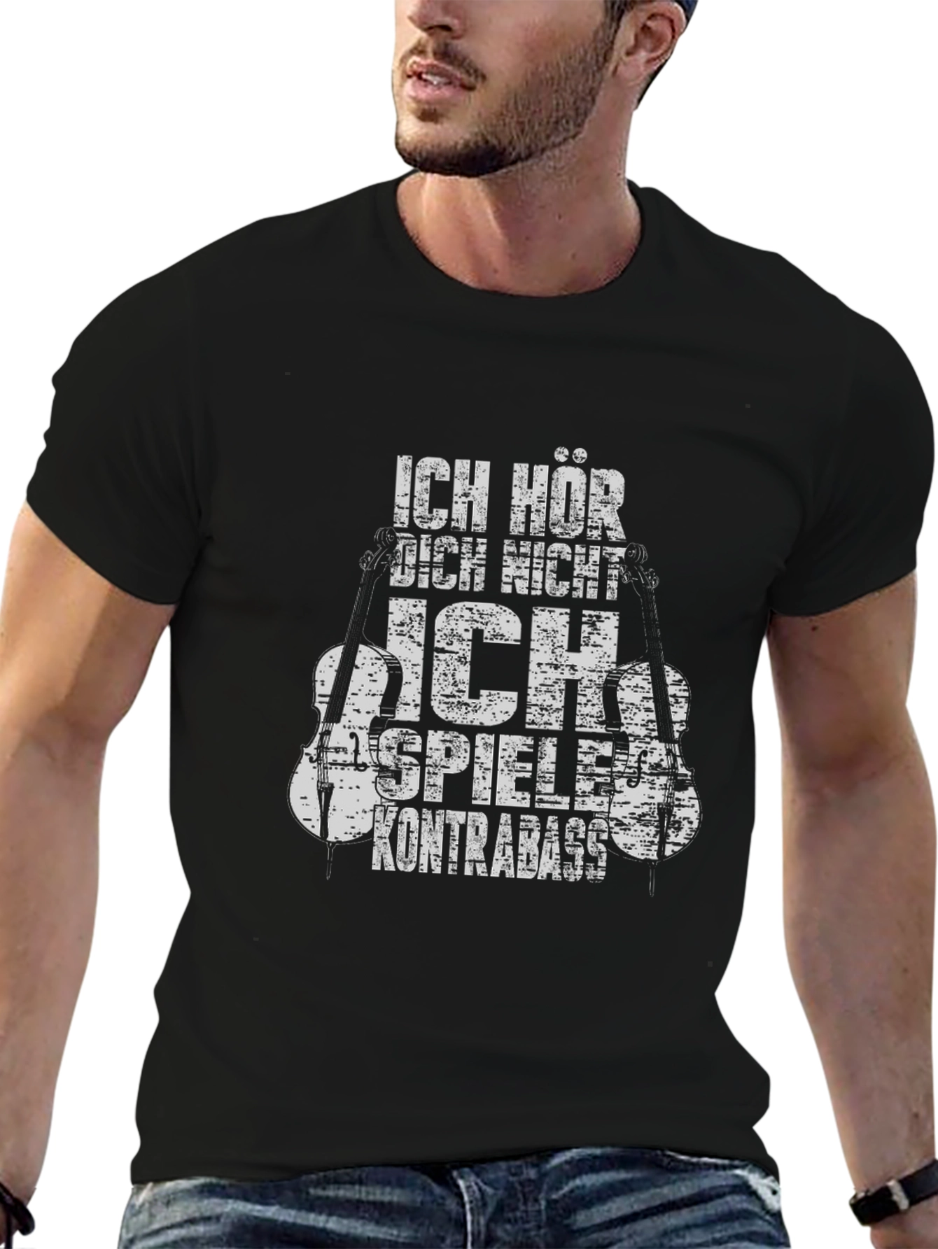 Ich Höre Nicht Double Bass T-Shirt