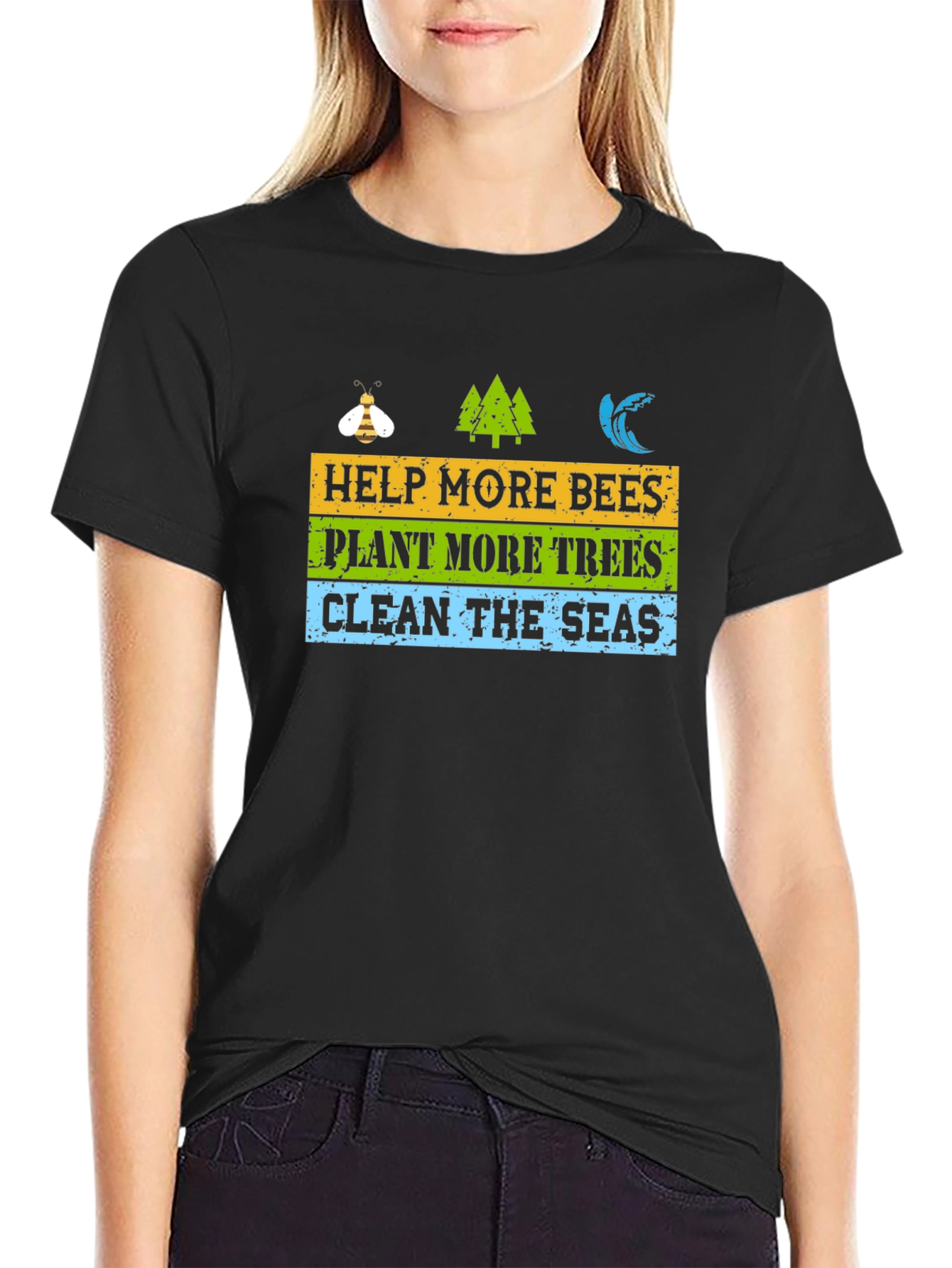 Eco-Friendly Graphic T-Shirt: Help Bees Plant Trees