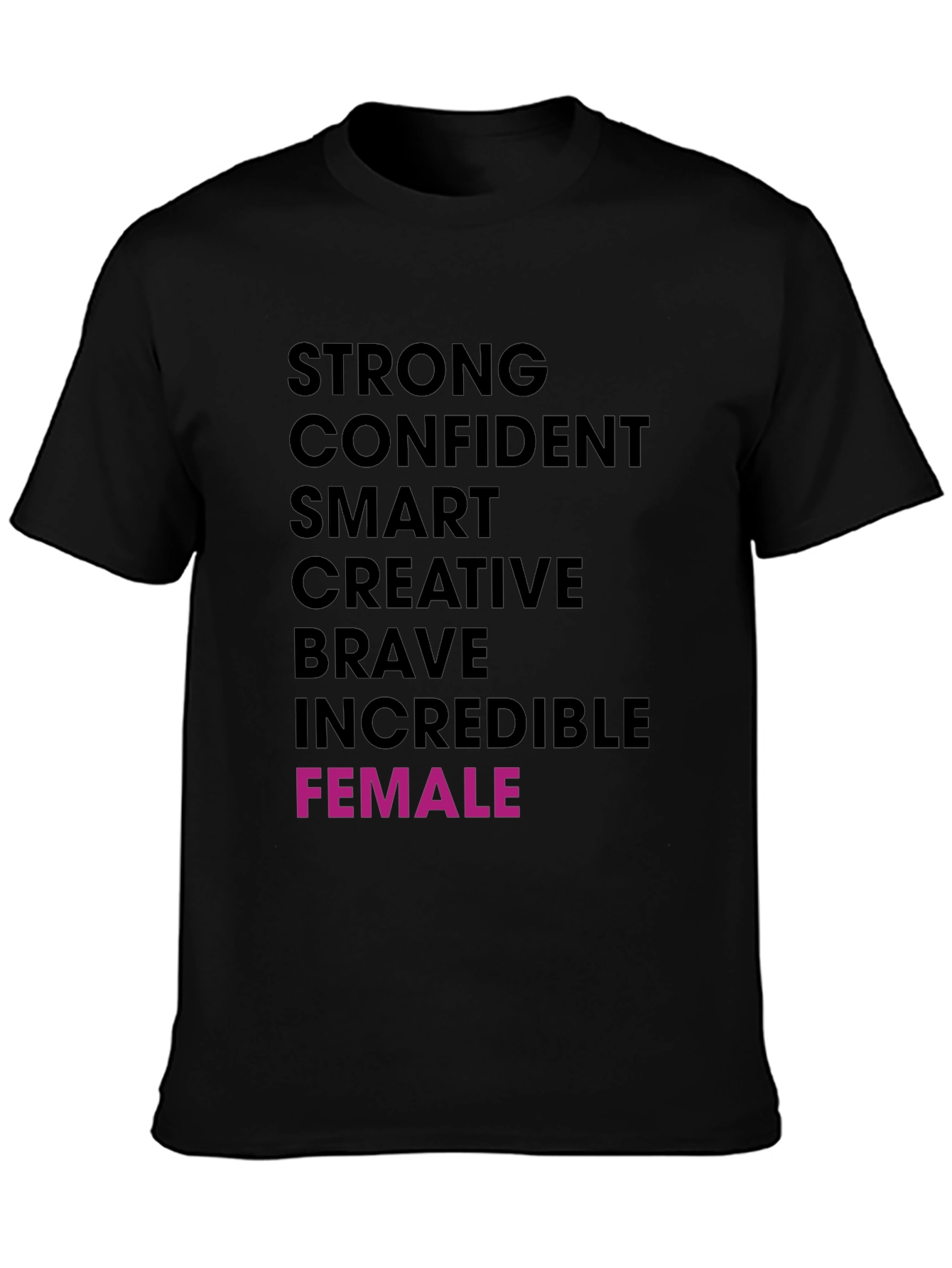 Strong Female Graphic Tee - Black