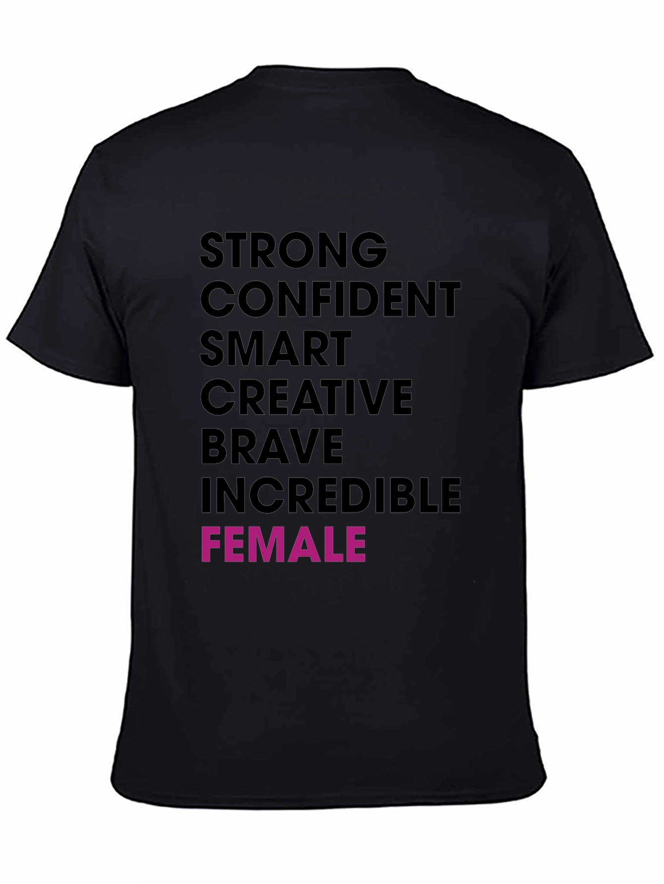Strong Female Graphic Tee - Black