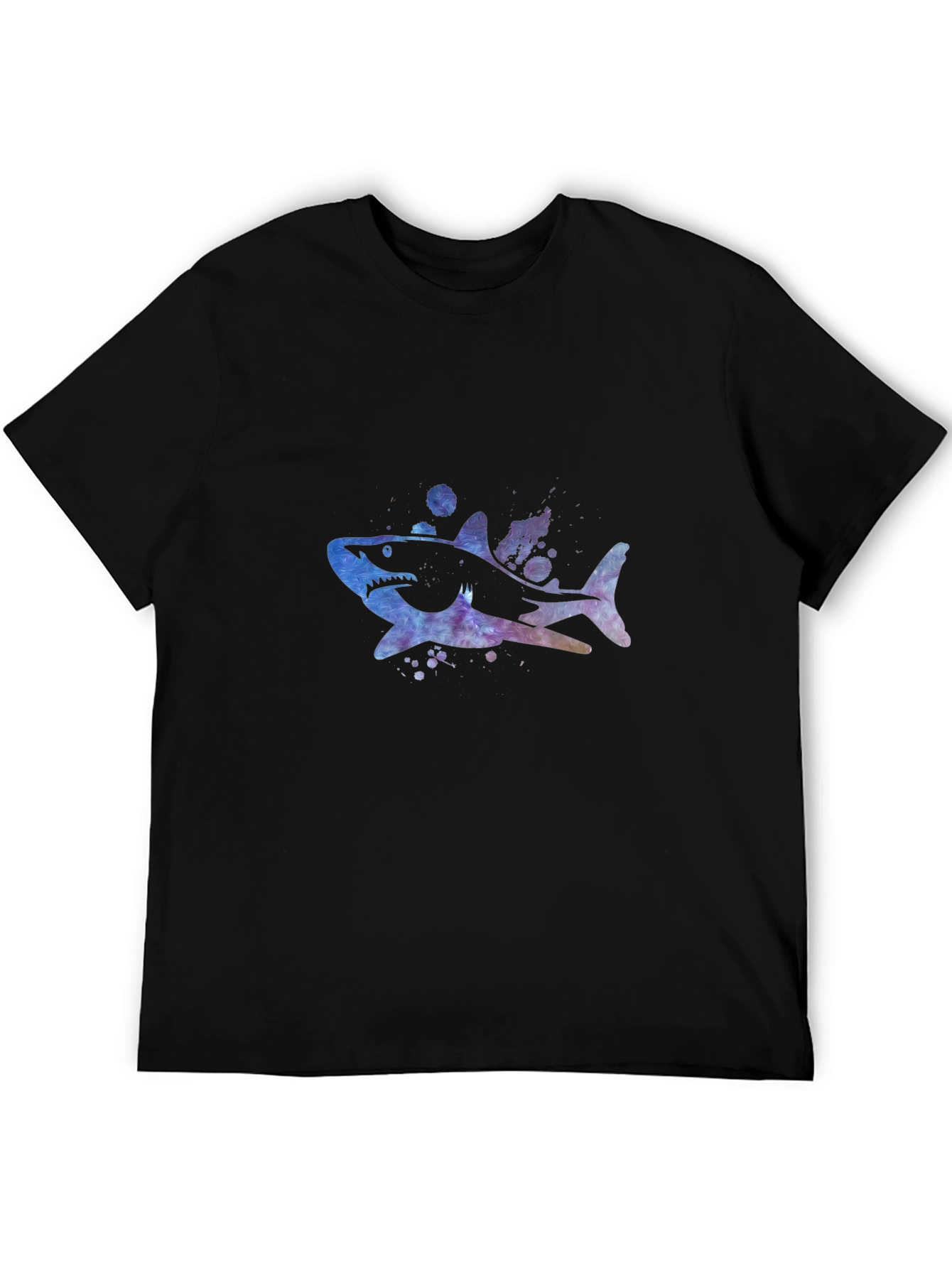 Galaxy Shark Graphic Tee - Mens Black T-Shirt