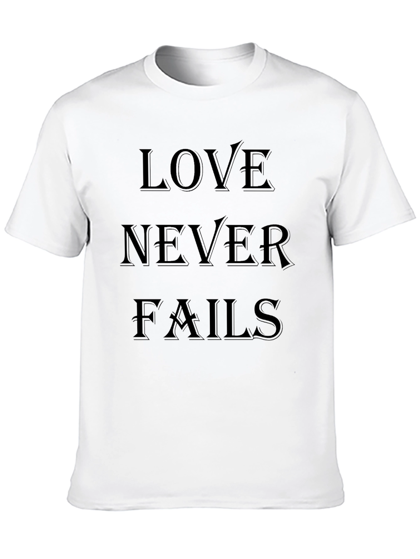 Love Never Fails Graphic Tee - Black