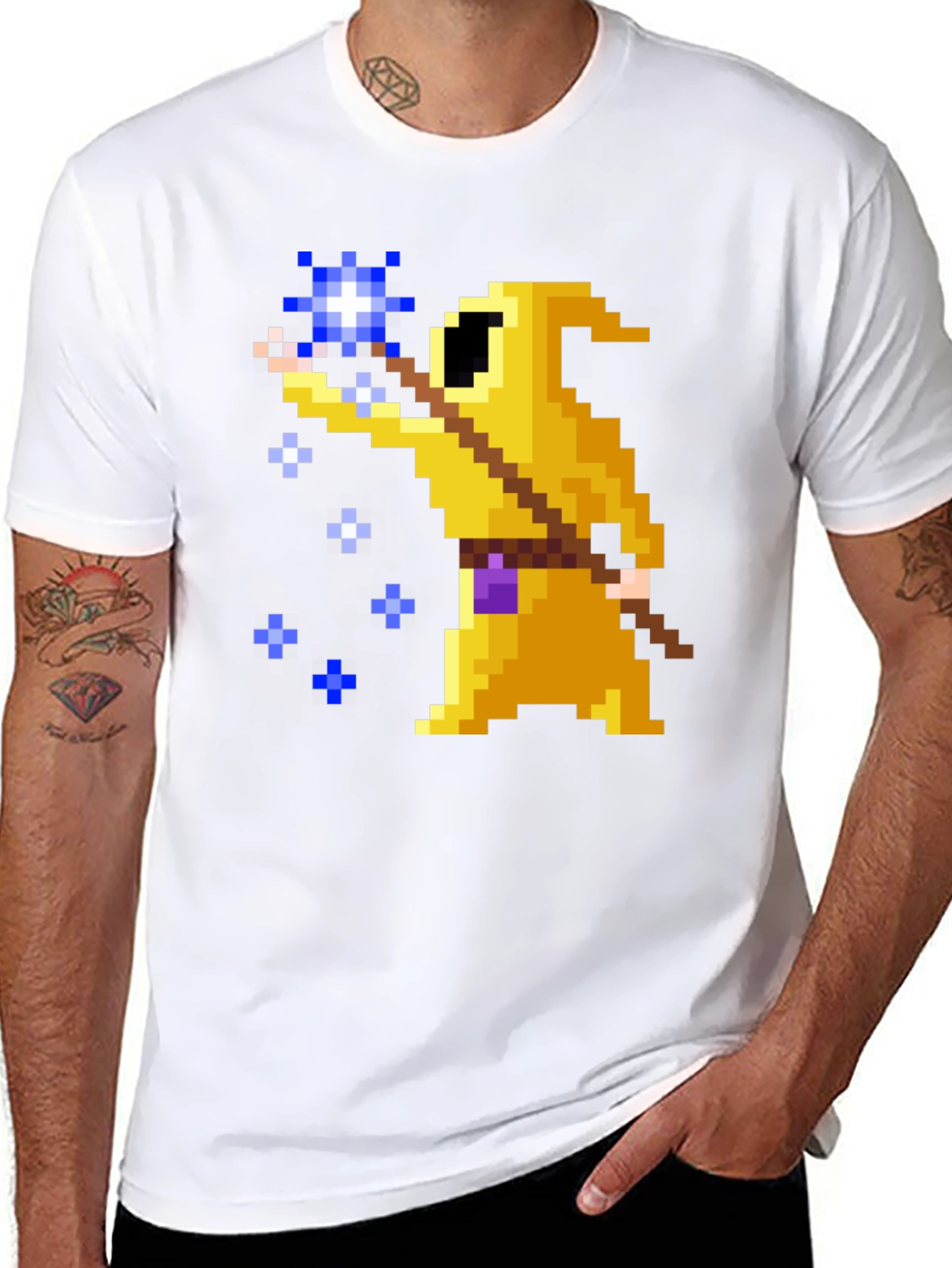 8-Bit Wizard Black T-Shirt
