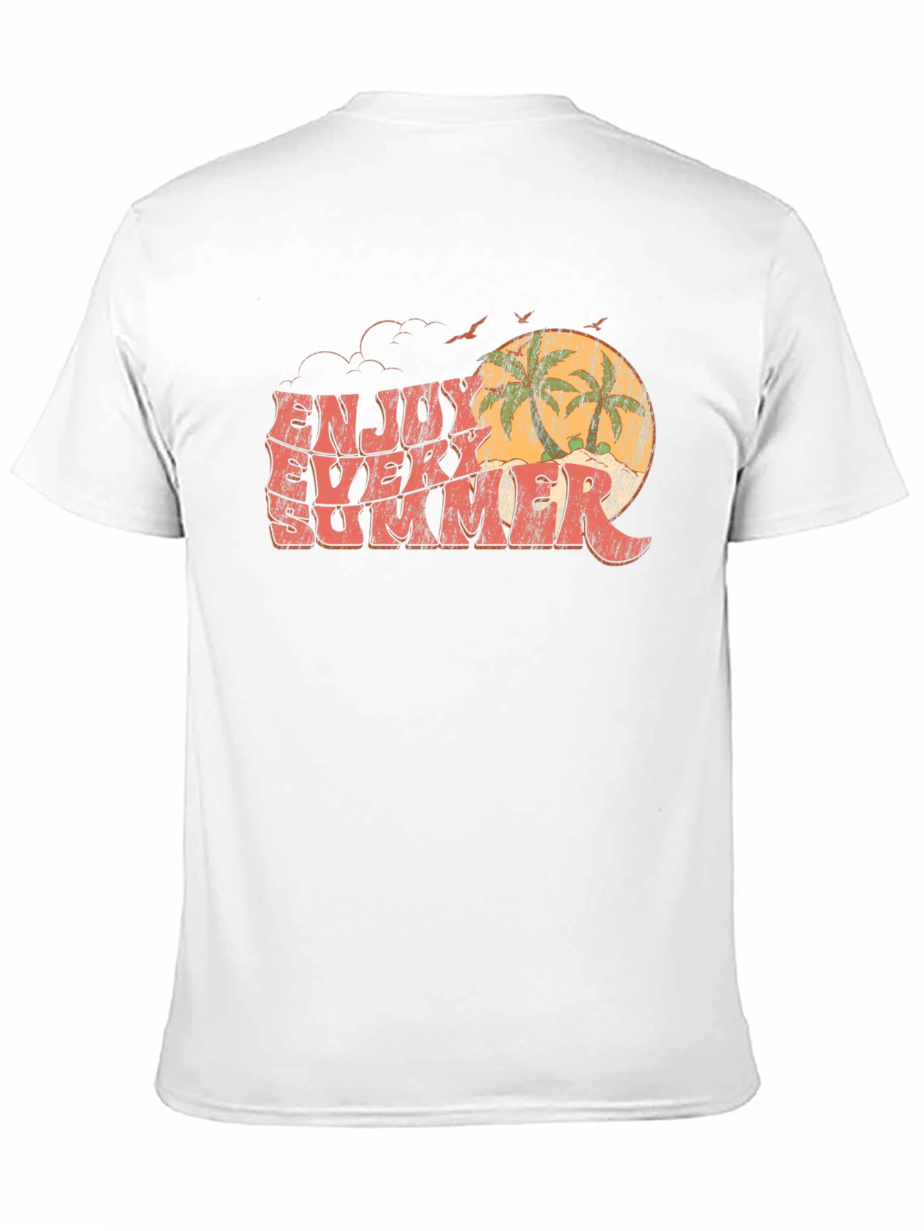 Enjoy Every Summer Graphic Tee - Retro Beach Vibes