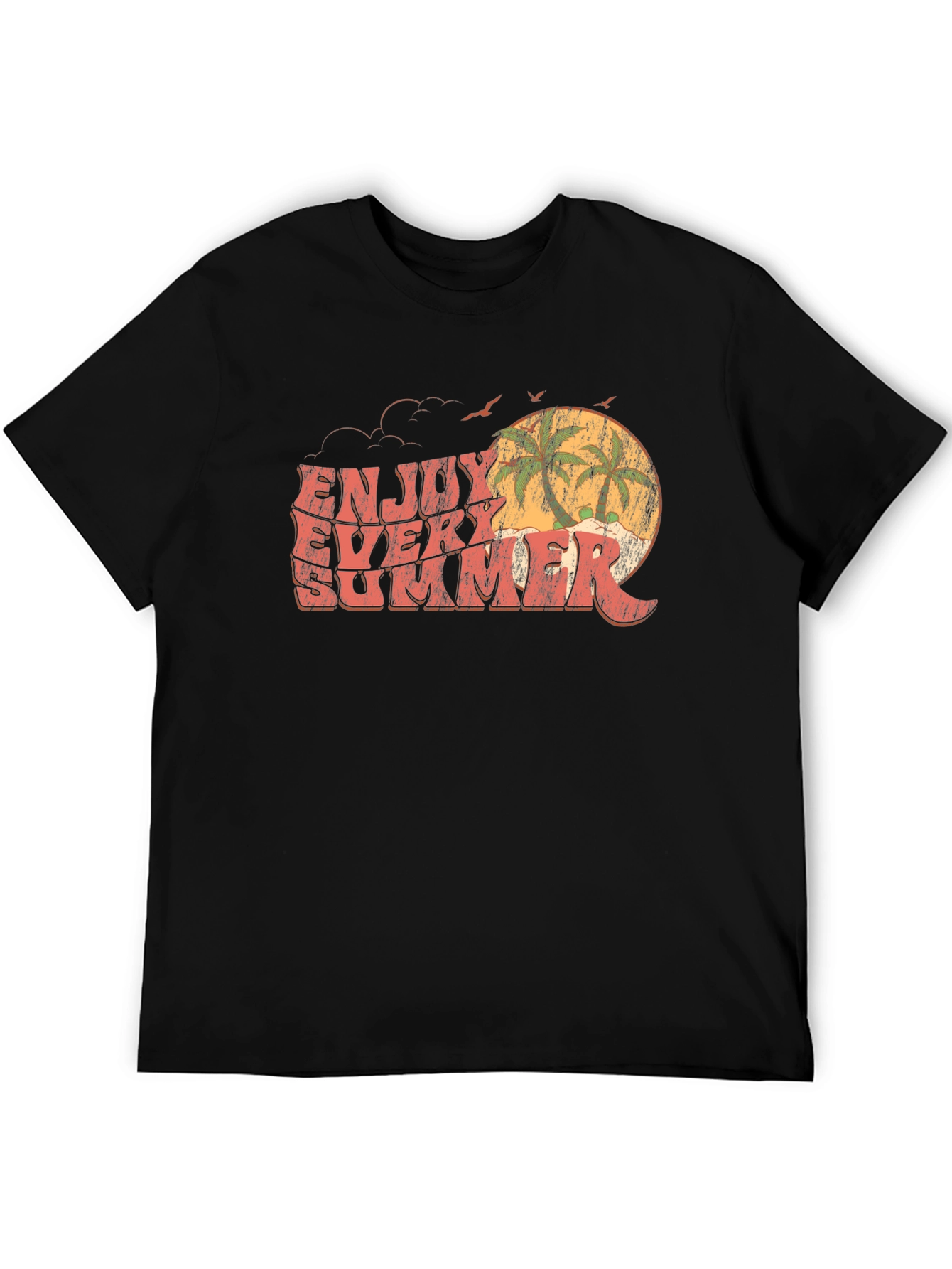 Enjoy Every Summer Graphic Tee - Retro Beach Vibes