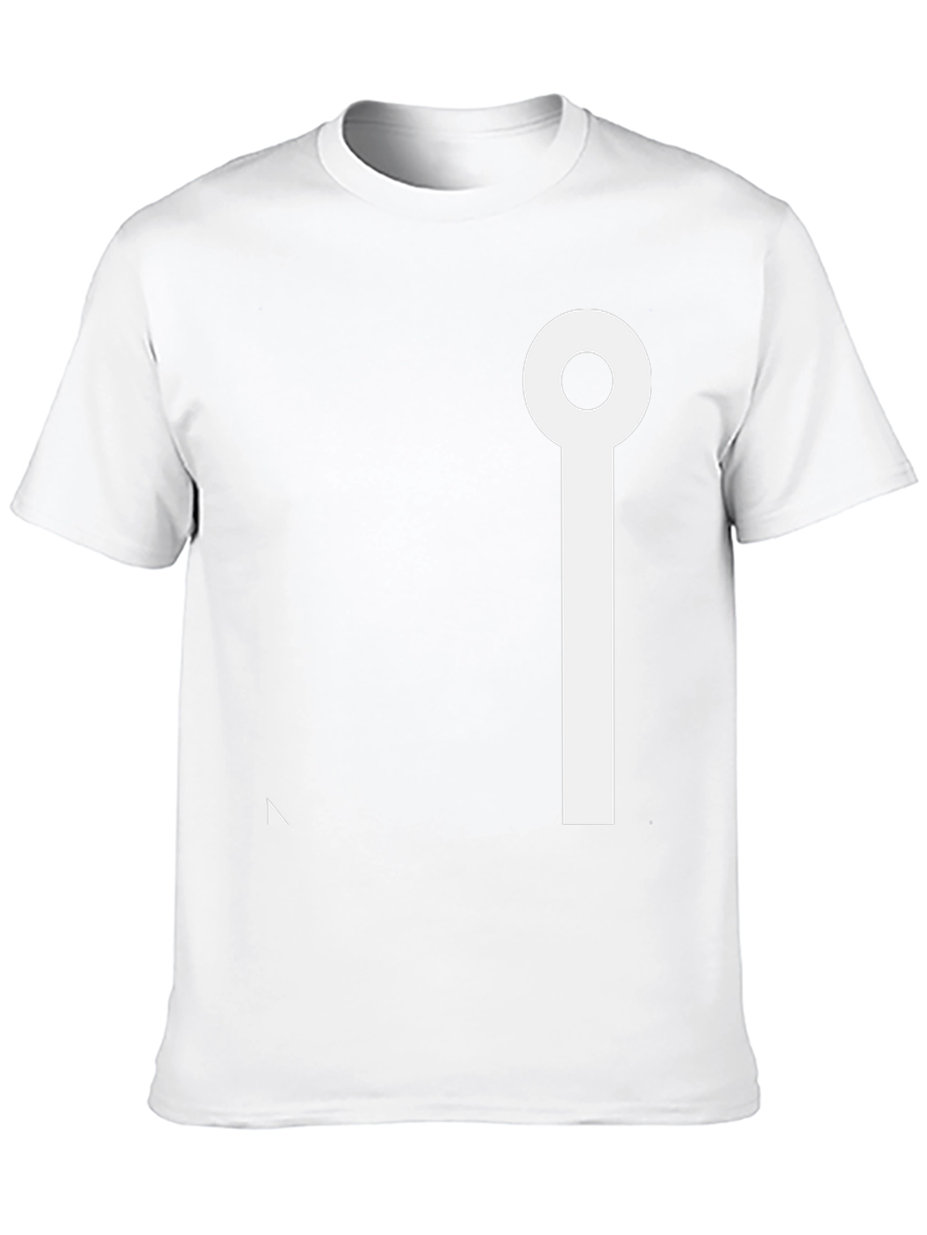 Minimalist Black T-Shirt with Abstract White Design