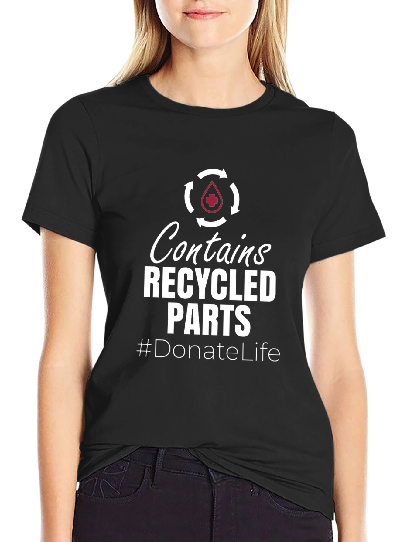 Contains Recycled Parts Donate Life T-Shirt