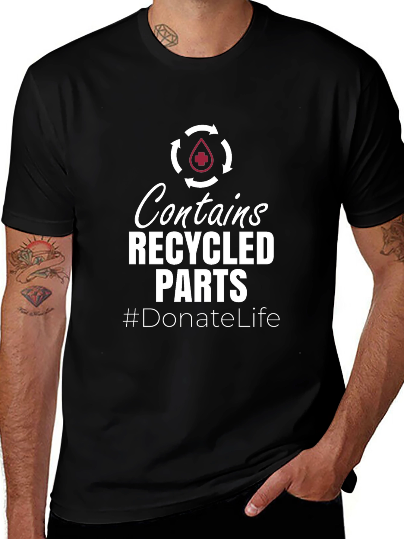 Contains Recycled Parts Donate Life T-Shirt