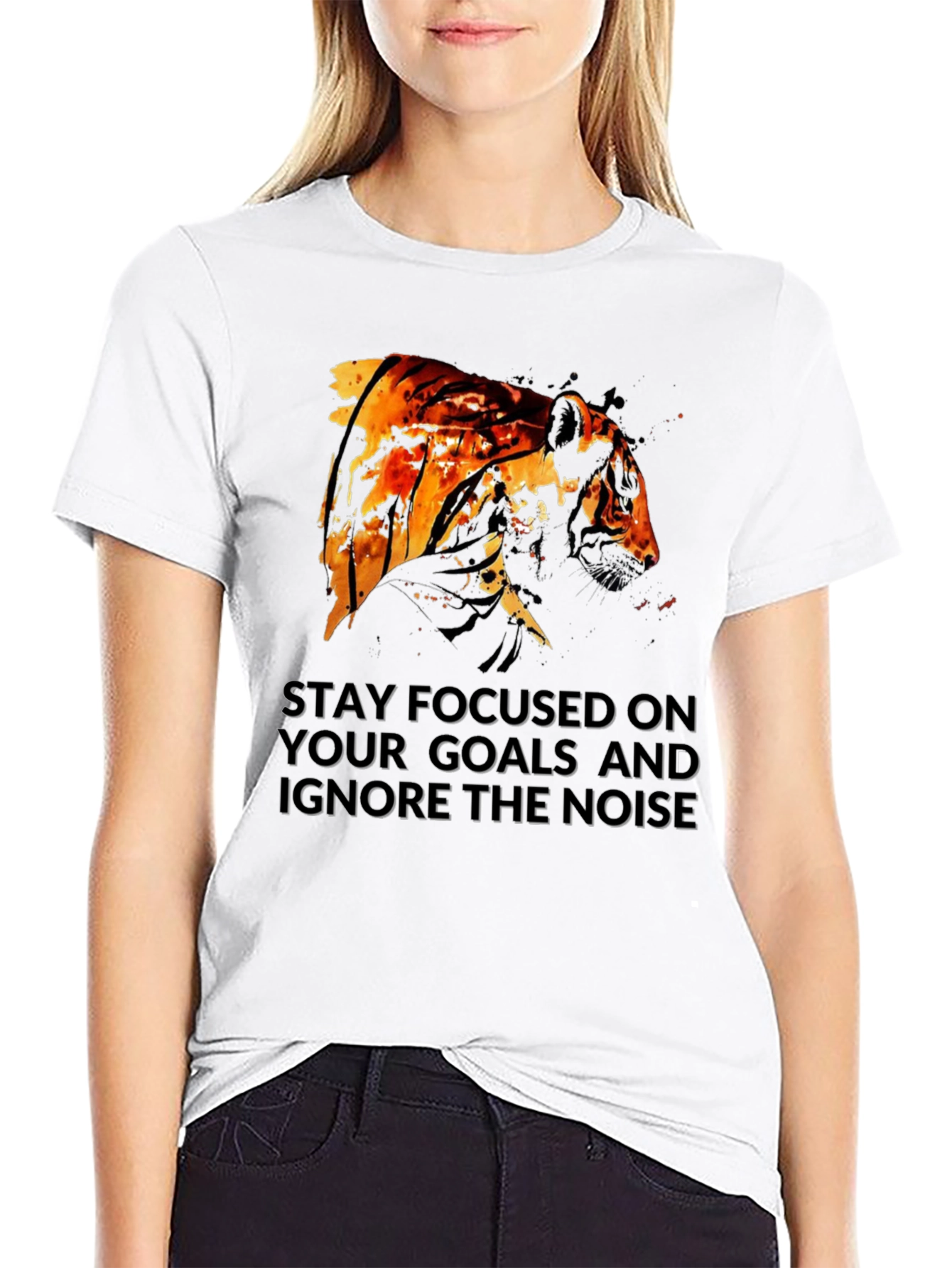 Tiger Focus Graphic T-Shirt - Stay Focused