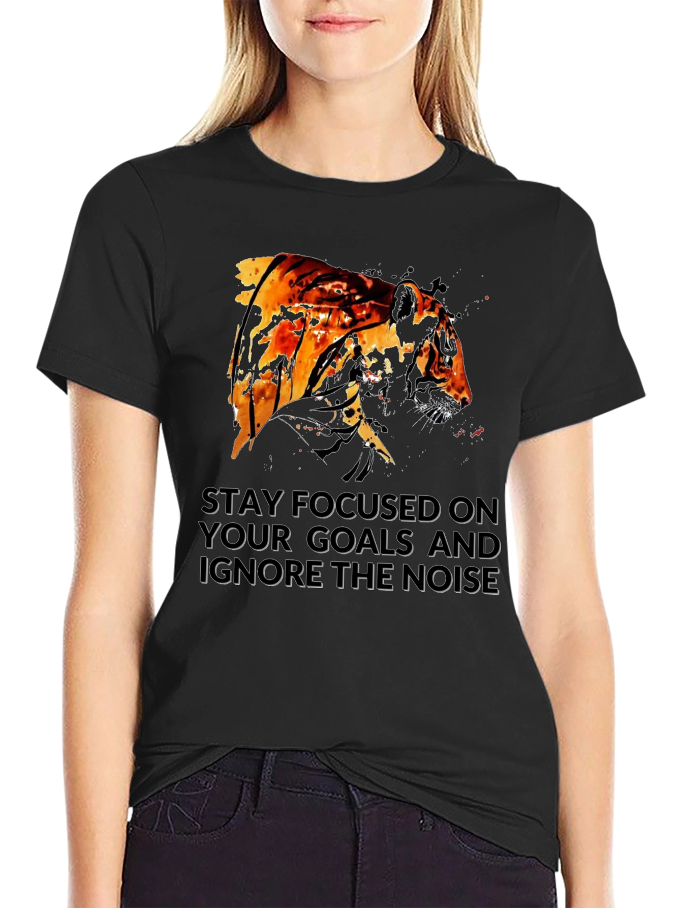 Tiger Focus Graphic T-Shirt - Stay Focused