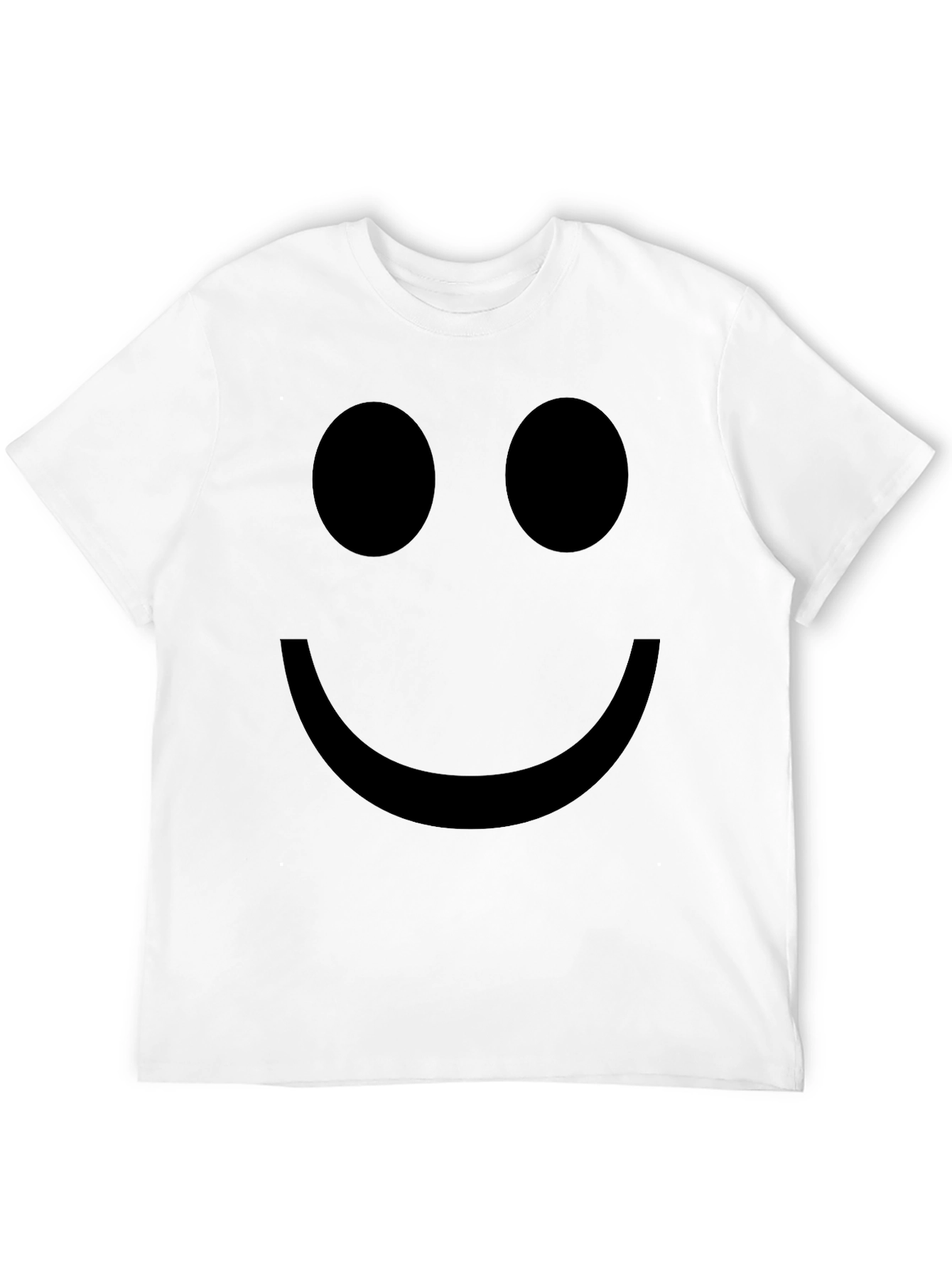 Smiley Face Black Tee - Simple & Stylish
