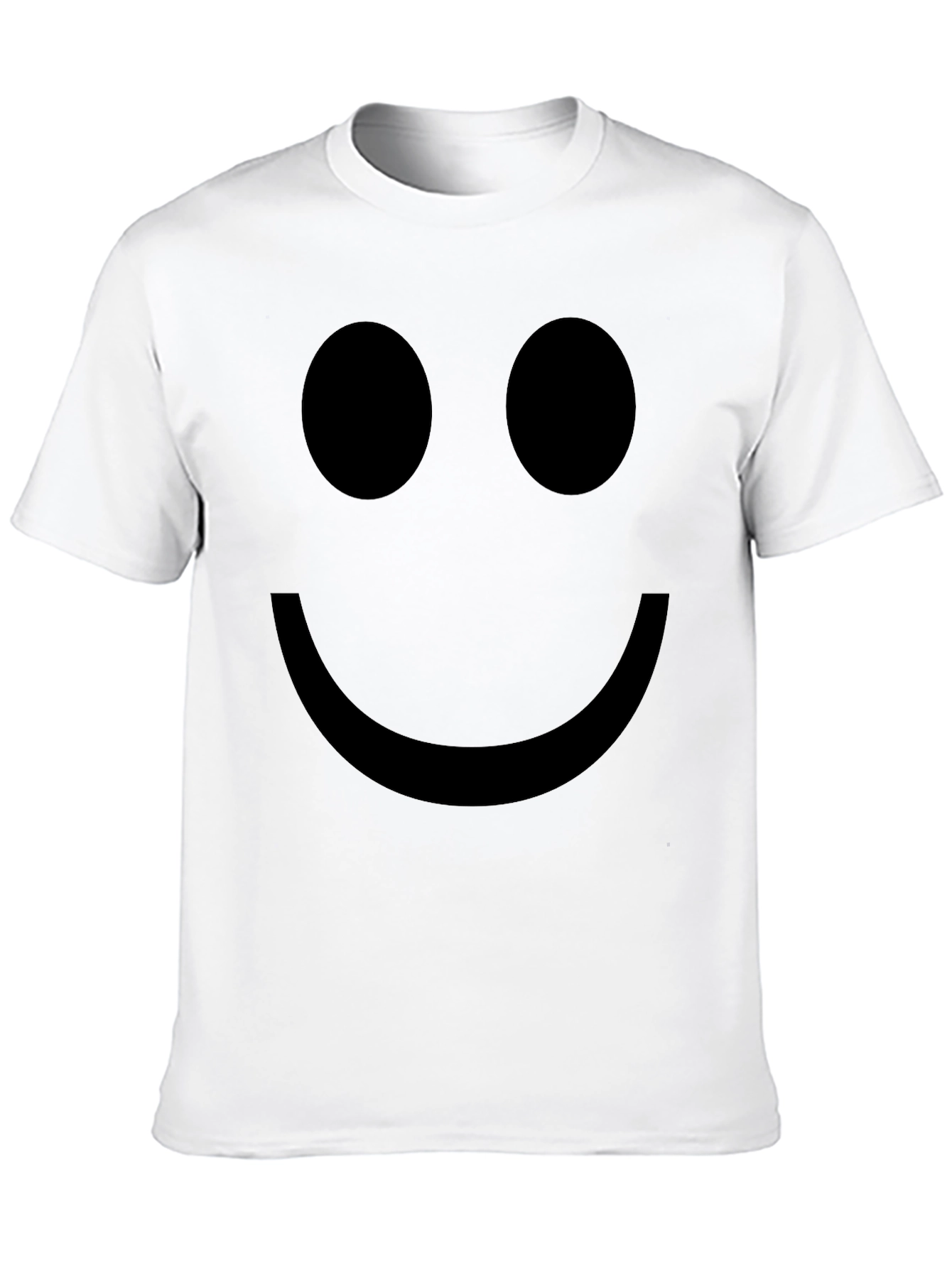 Smiley Face Black Tee - Simple & Stylish