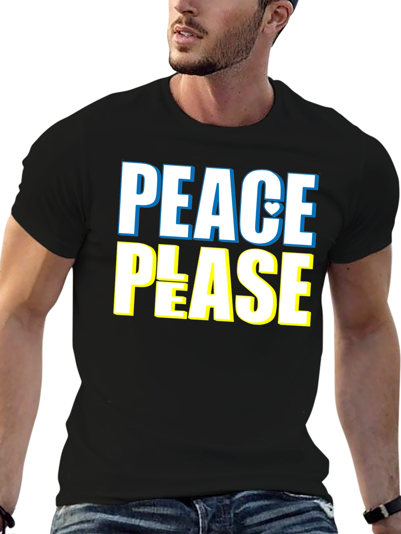 Peace Please Graphic Tee - Stand for Ukraine