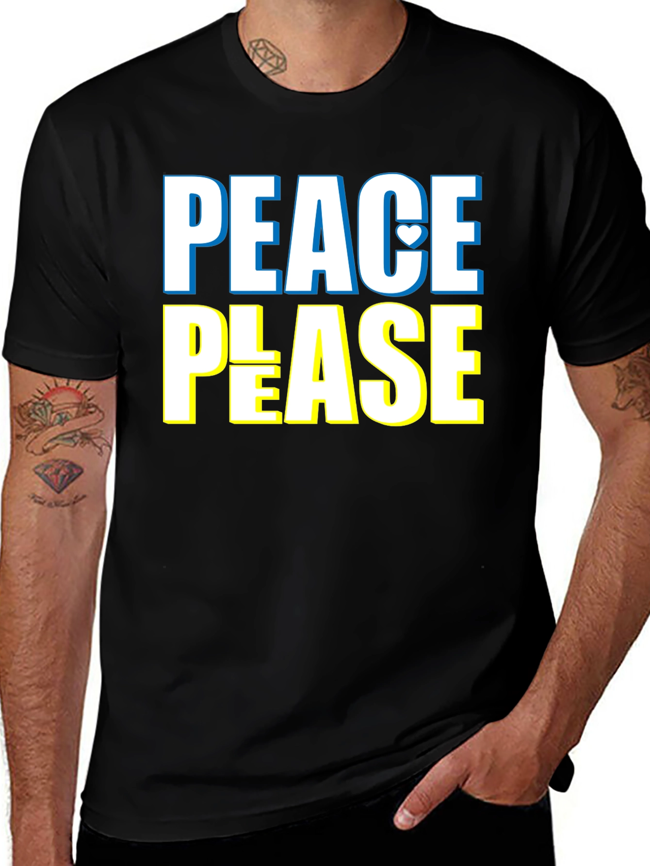 Peace Please Graphic Tee - Stand for Ukraine