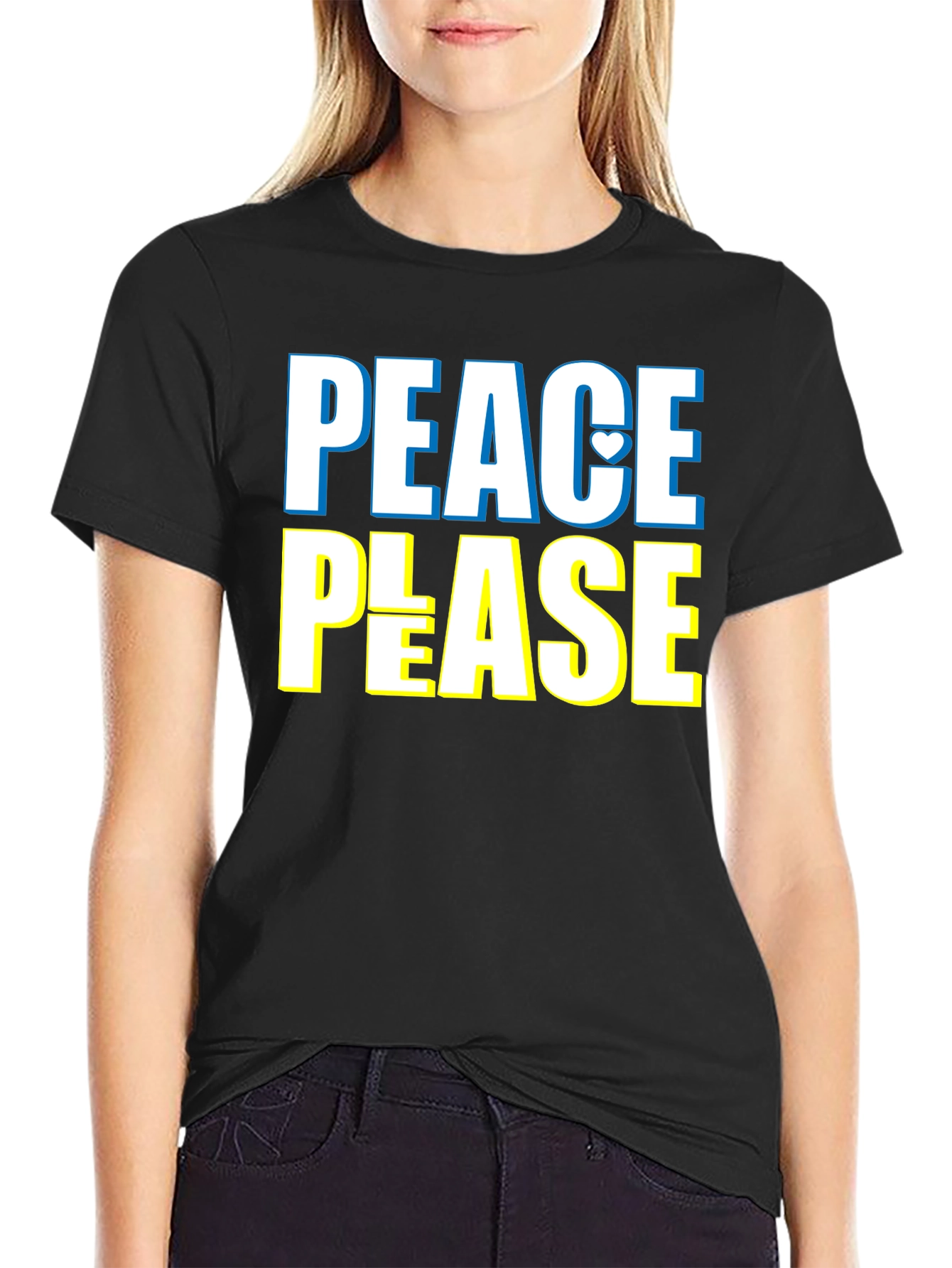 Peace Please Graphic Tee - Stand for Ukraine