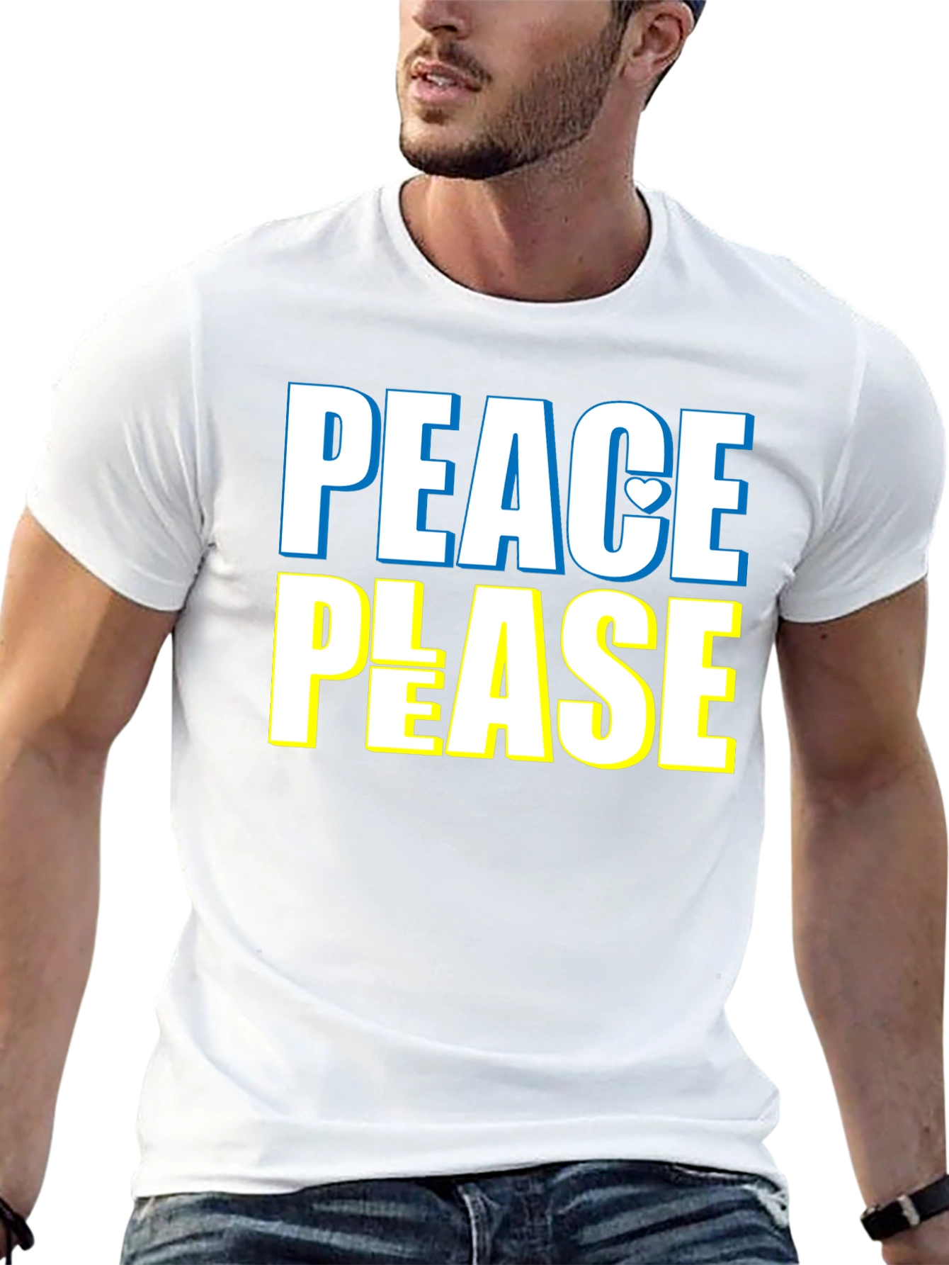 Peace Please Graphic Tee - Stand for Ukraine