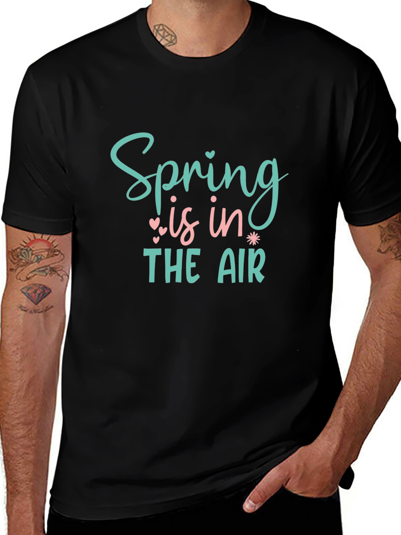 Spring is in the Air Graphic Tee - Black