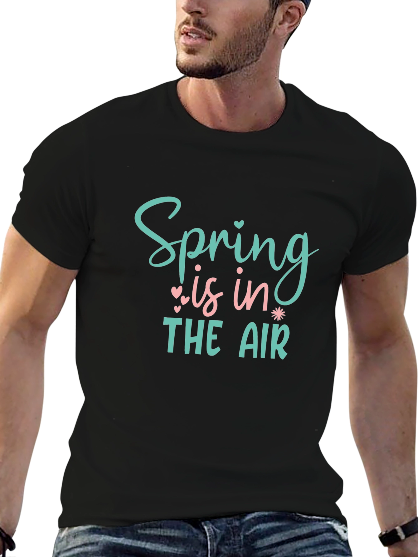 Spring is in the Air Graphic Tee - Black