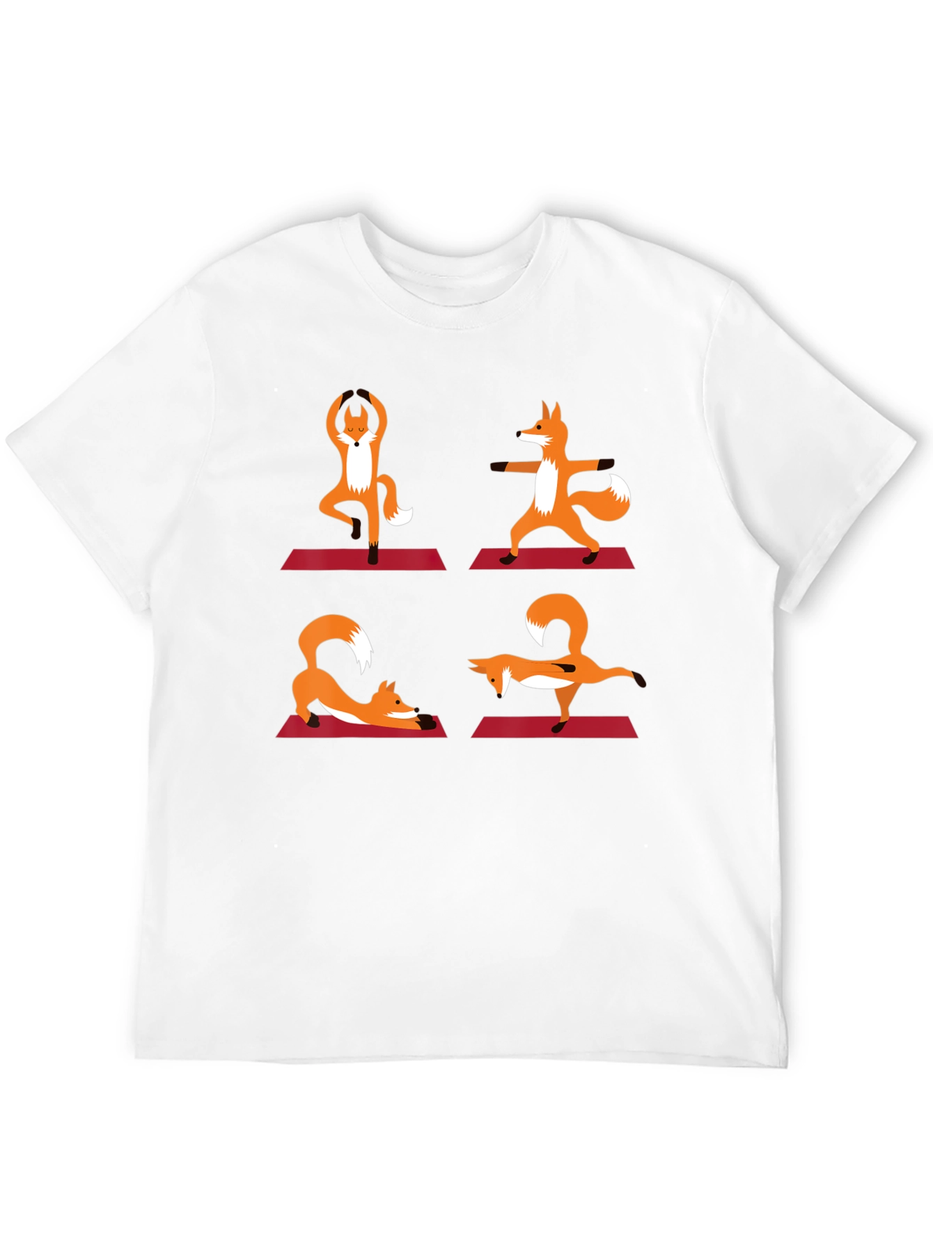 Yoga Fox Graphic Tee - Relaxed Fit Cotton Shirt