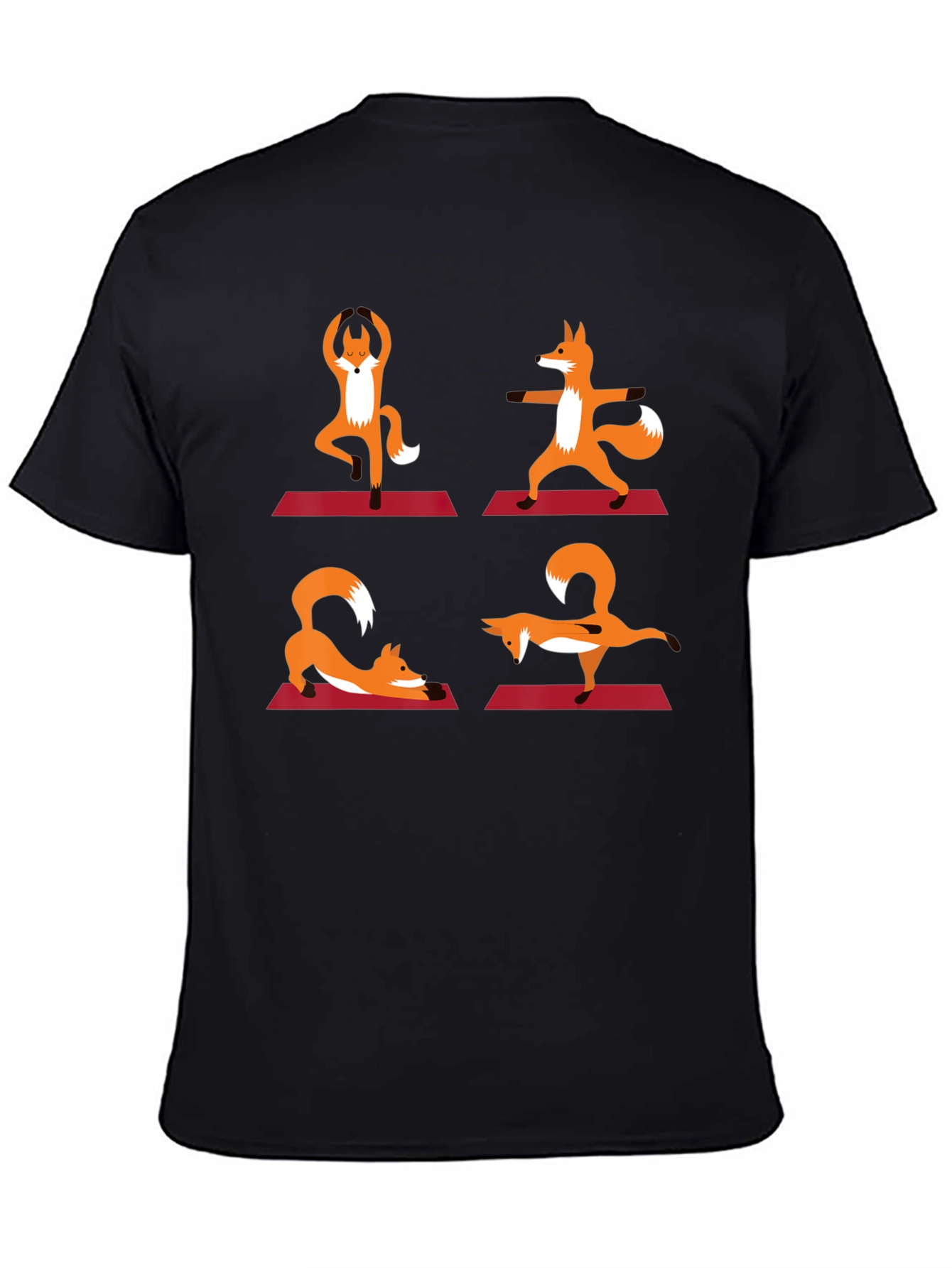 Yoga Fox Graphic Tee - Relaxed Fit Cotton Shirt
