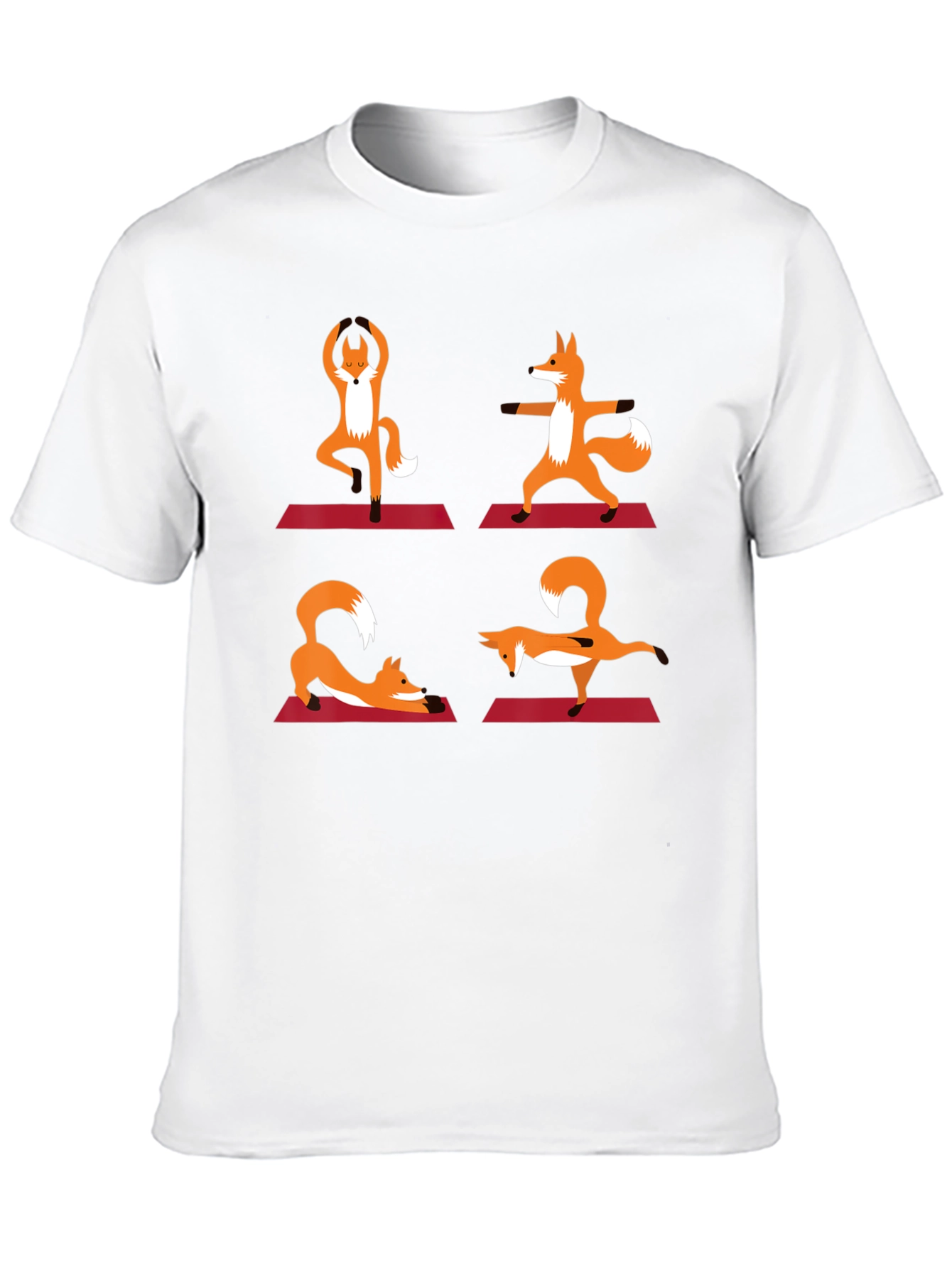 Yoga Fox Graphic Tee - Relaxed Fit Cotton Shirt