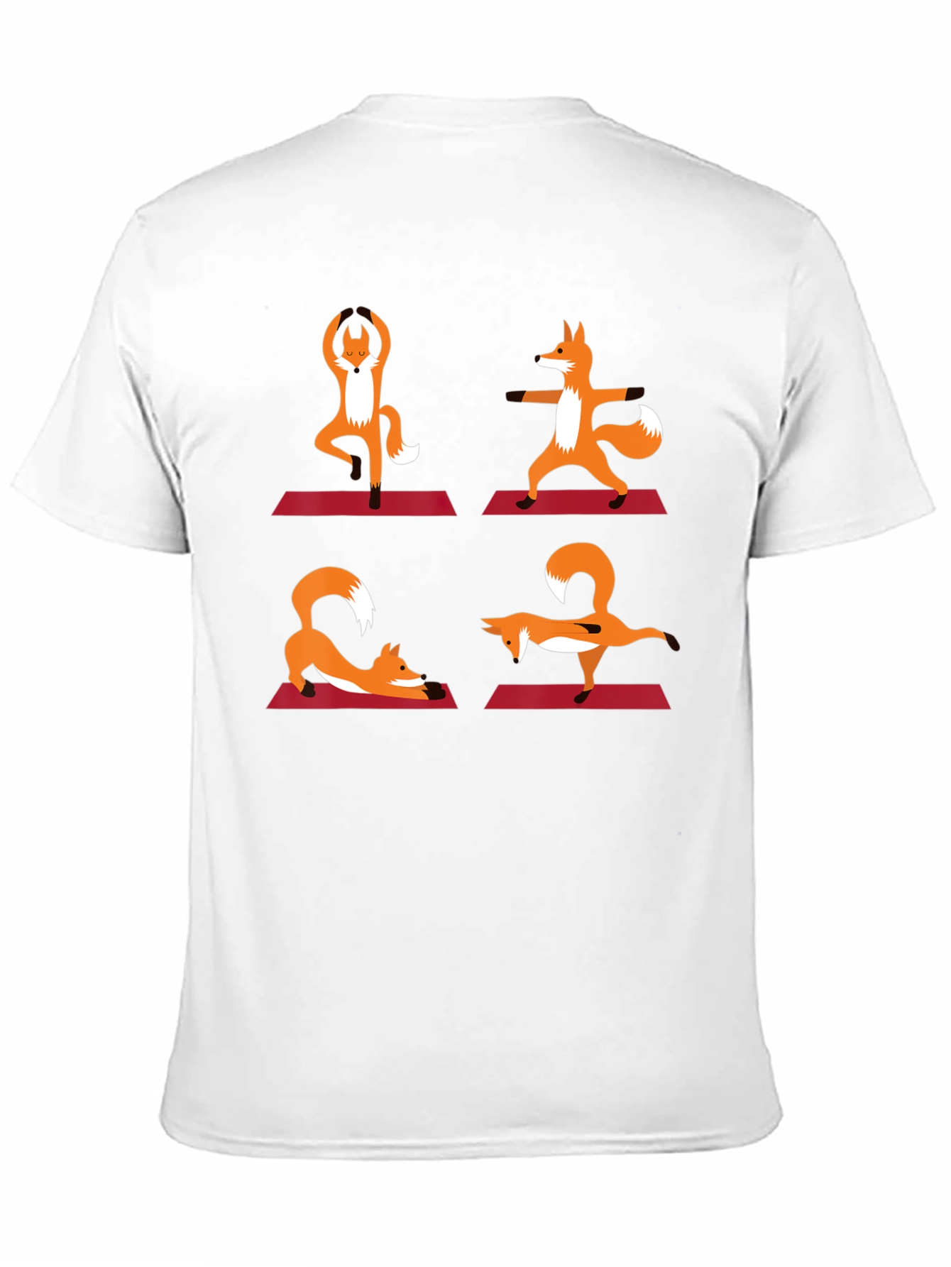 Yoga Fox Graphic Tee - Relaxed Fit Cotton Shirt