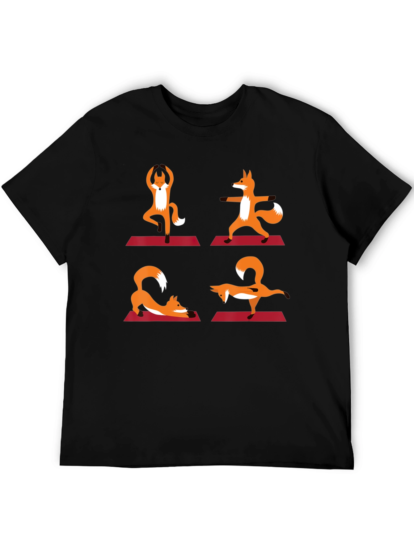 Yoga Fox Graphic Tee - Relaxed Fit Cotton Shirt