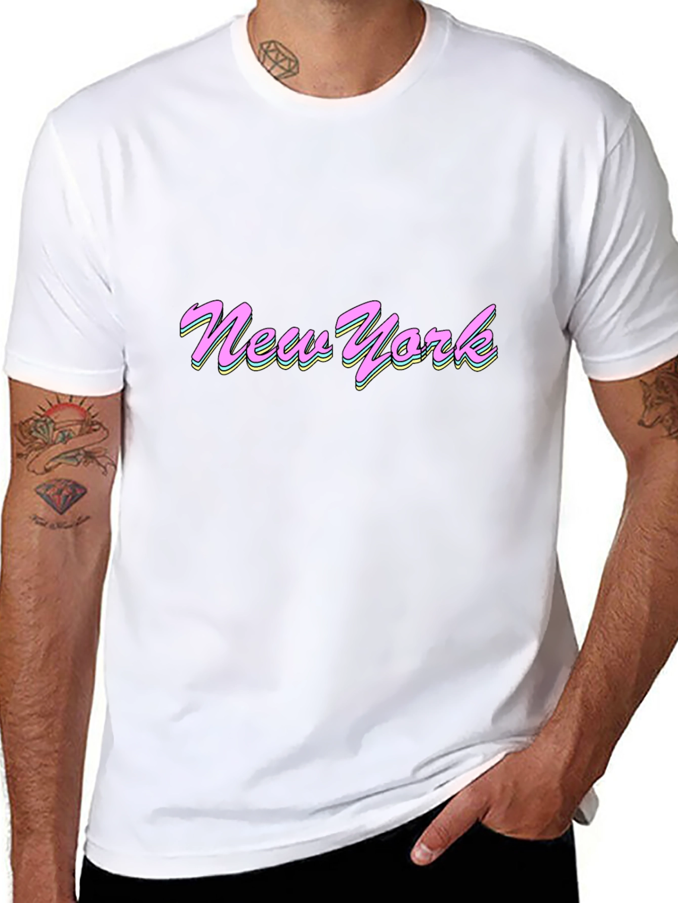Retro New York Graphic Tee - Black
