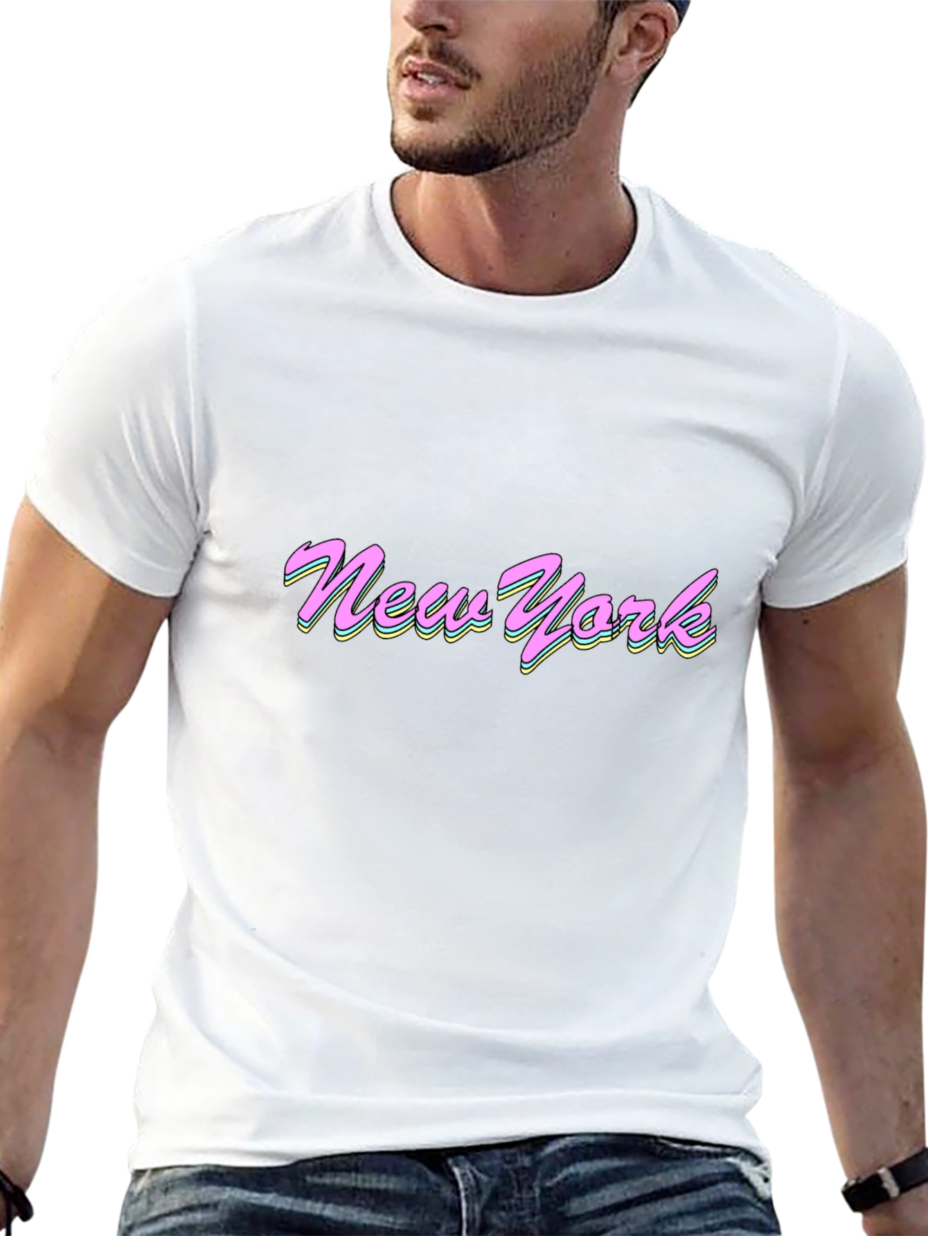 Retro New York Graphic Tee - Black