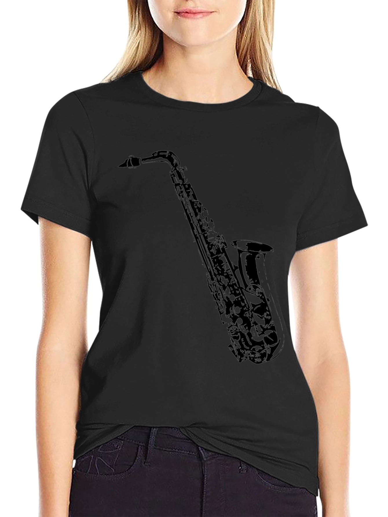 Saxophone Graphic Tee - Music Lover T-Shirt