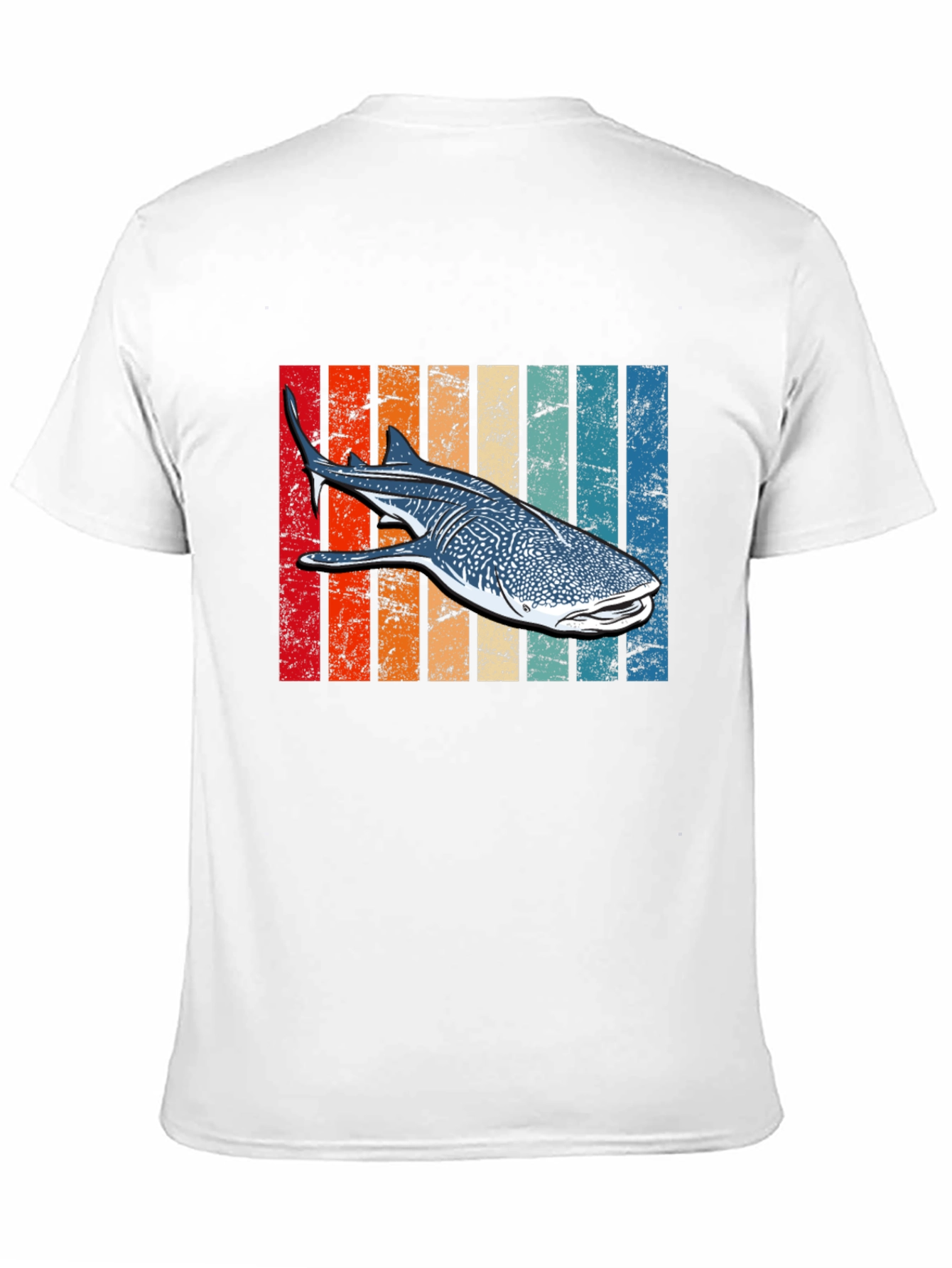Retro Whale Shark Graphic Tee - Black