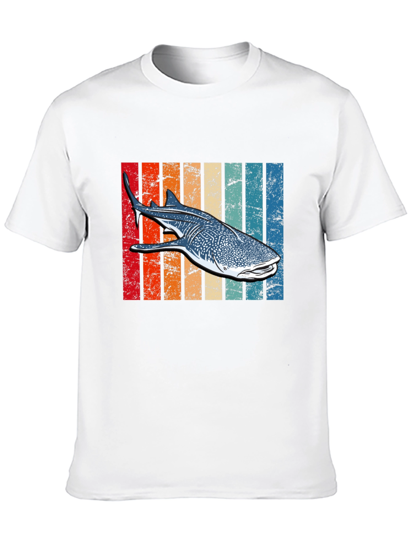Retro Whale Shark Graphic Tee - Black