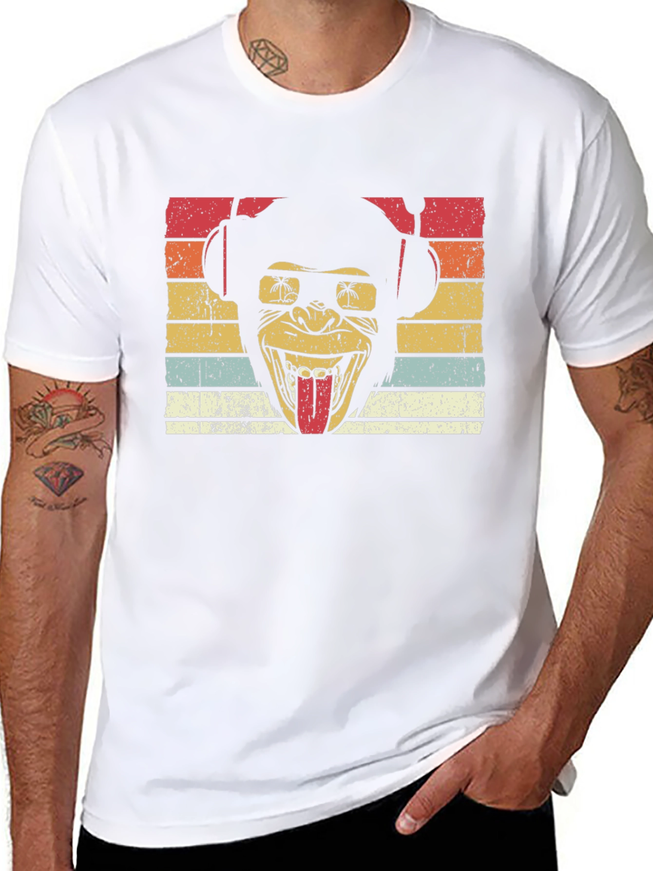 Retro Monkey DJ T-Shirt