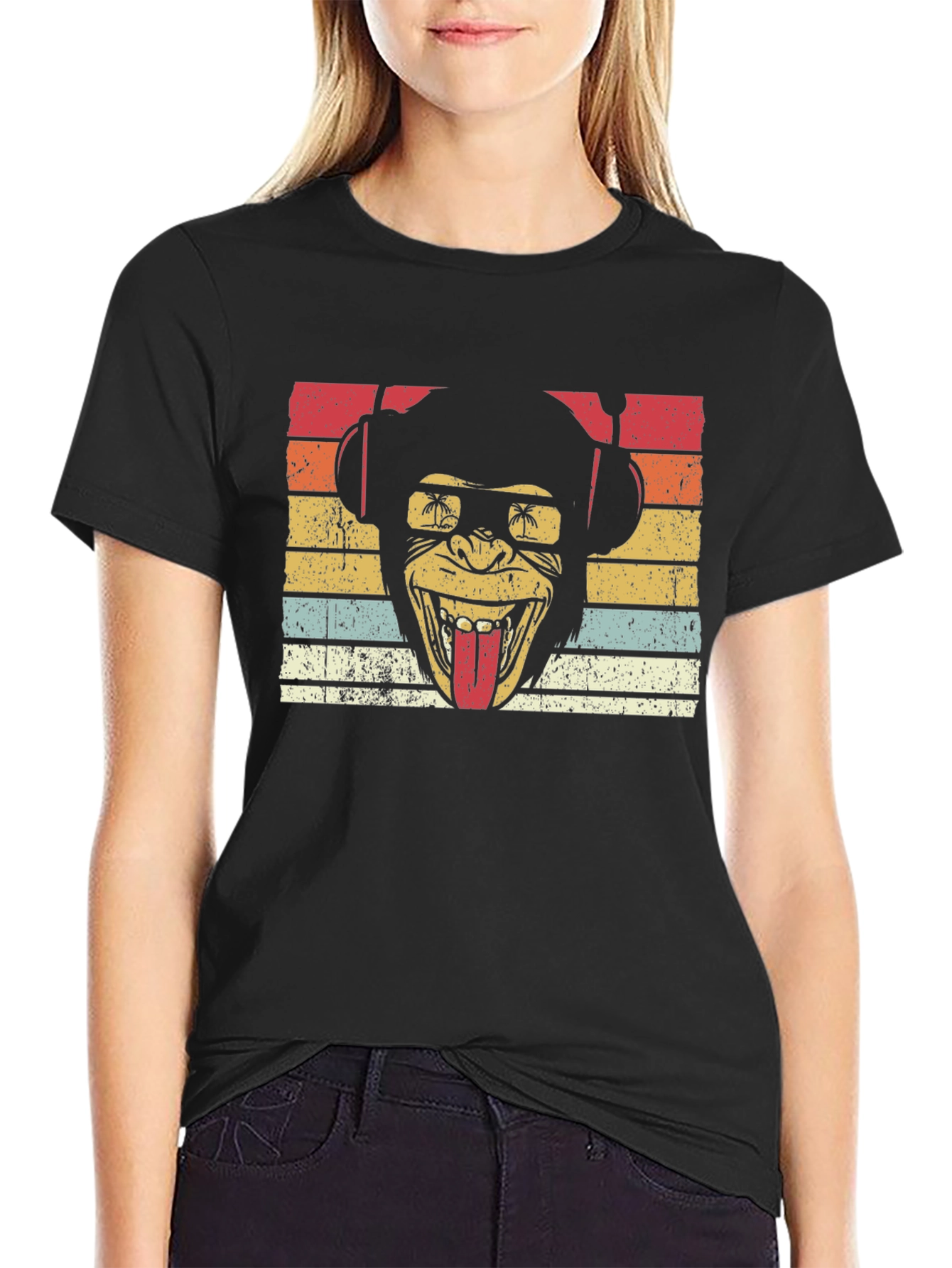 Retro Monkey DJ T-Shirt