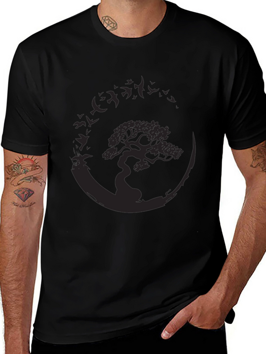 Bonsai Tree Graphic T-Shirt - Nature Inspired Design