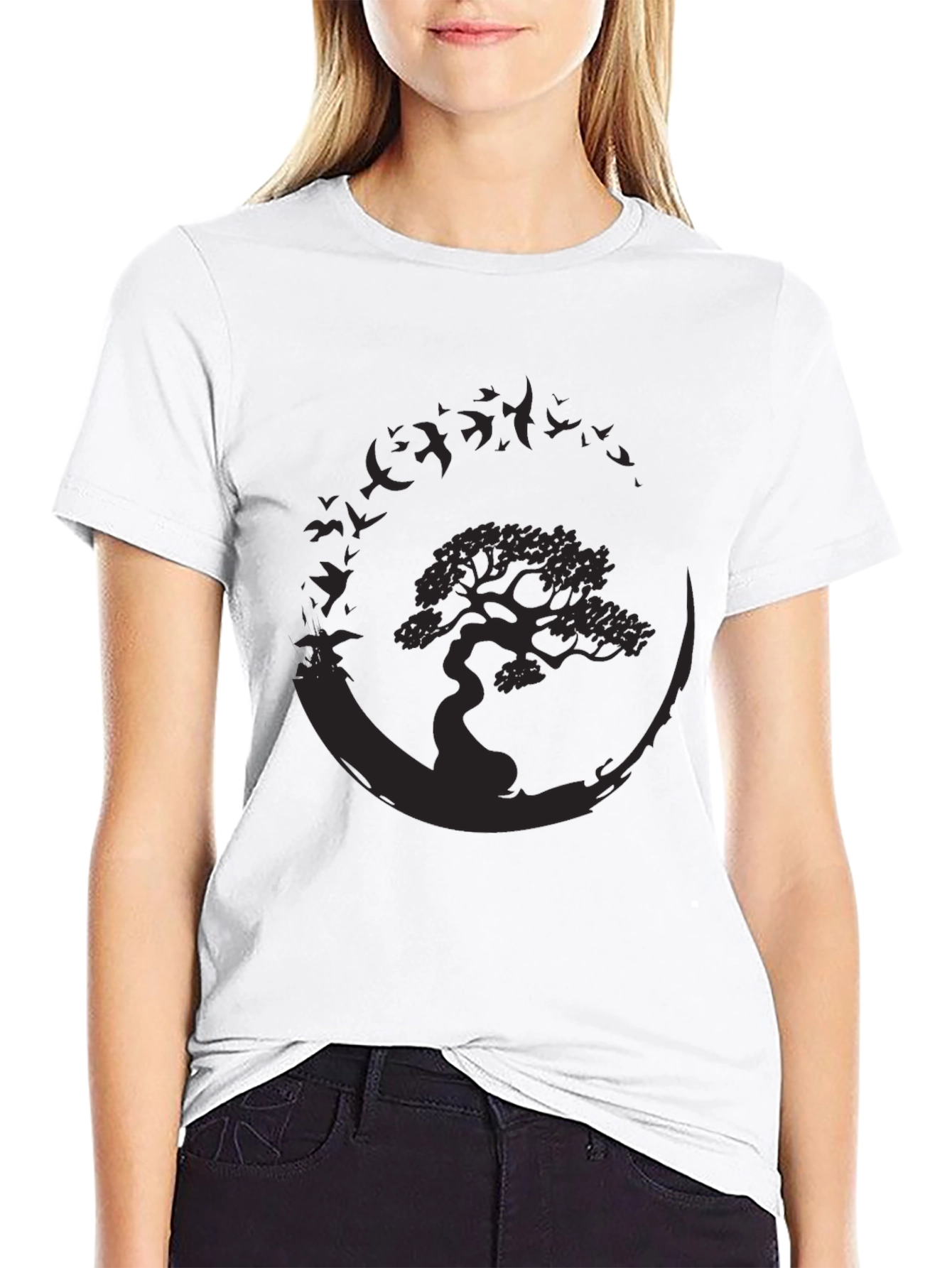 Bonsai Tree Graphic T-Shirt - Nature Inspired Design